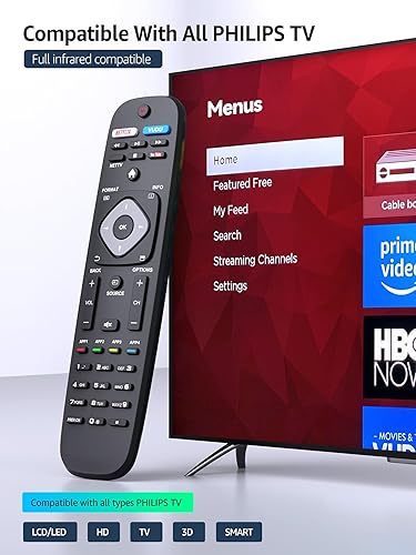Miniatura 2 de PZL Nuevo reemplazo universal NH500UP para control remoto Philips TV, para Philips Smart TV 43PFL4902/F7 40PFL4901/F7 50PFL5602/F7 43PFL5602/F7