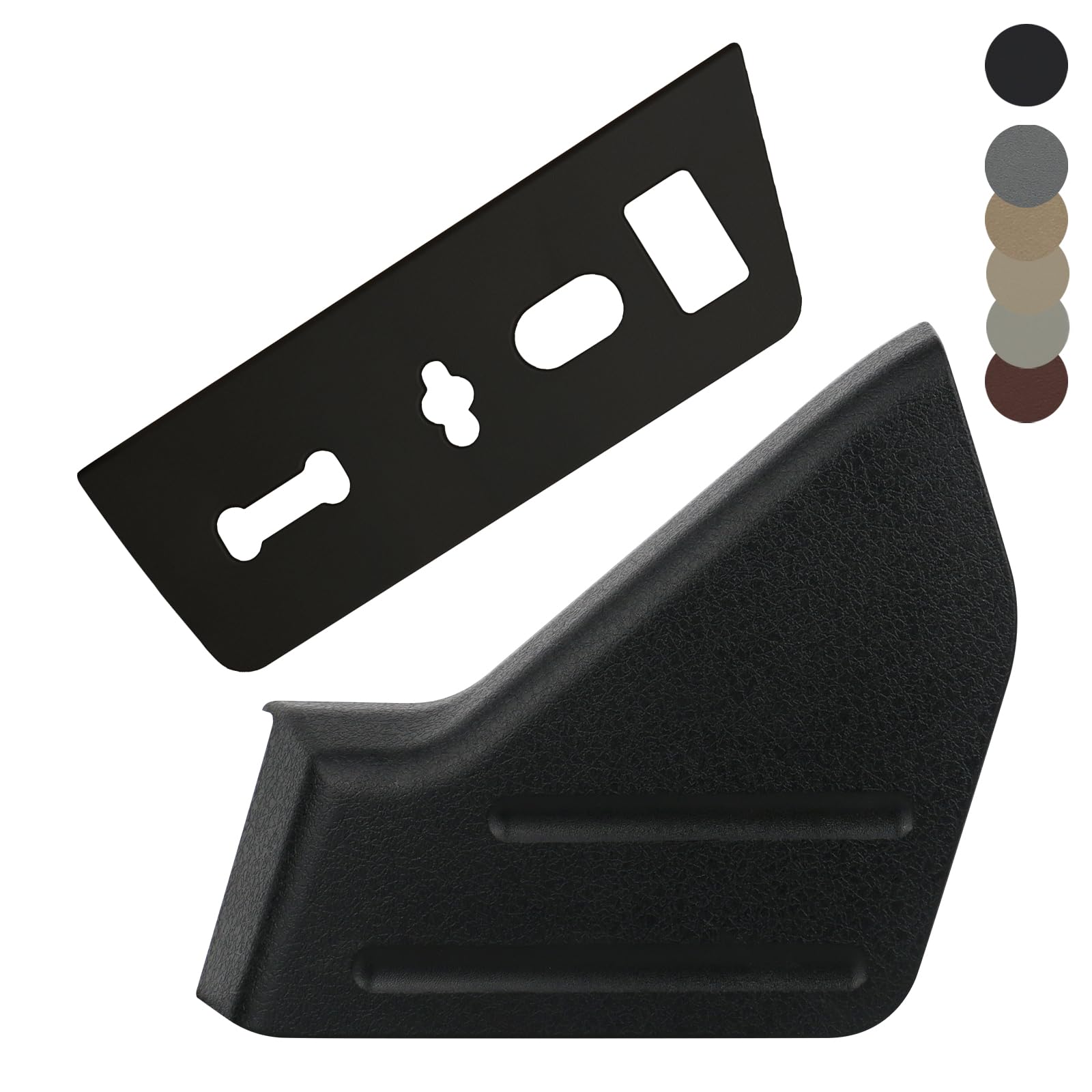 Power Seat Control Switch Housing Bezel & Seat Panel Trim | Compatible with 2009-2014 Ford F150,2010-2014 Lincoln Mark LT Truck Replacement | Front Driver Side Recliner Switch Panel (Black)