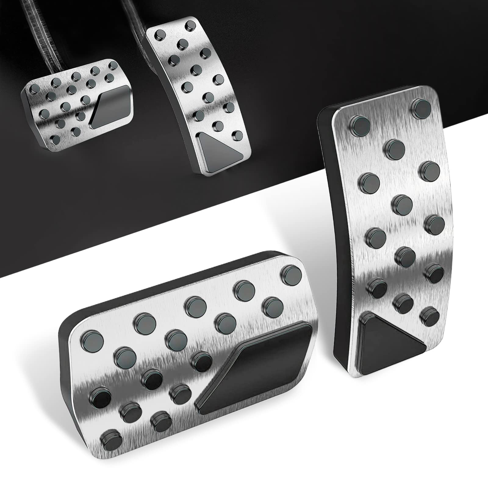 Photo 1 of 2 PCS Throttle Brake Pedal, No Drilling Metal Footrest, Cherokee Conversion, Compatible with Jeep Grand Cherokee 2 PCS 