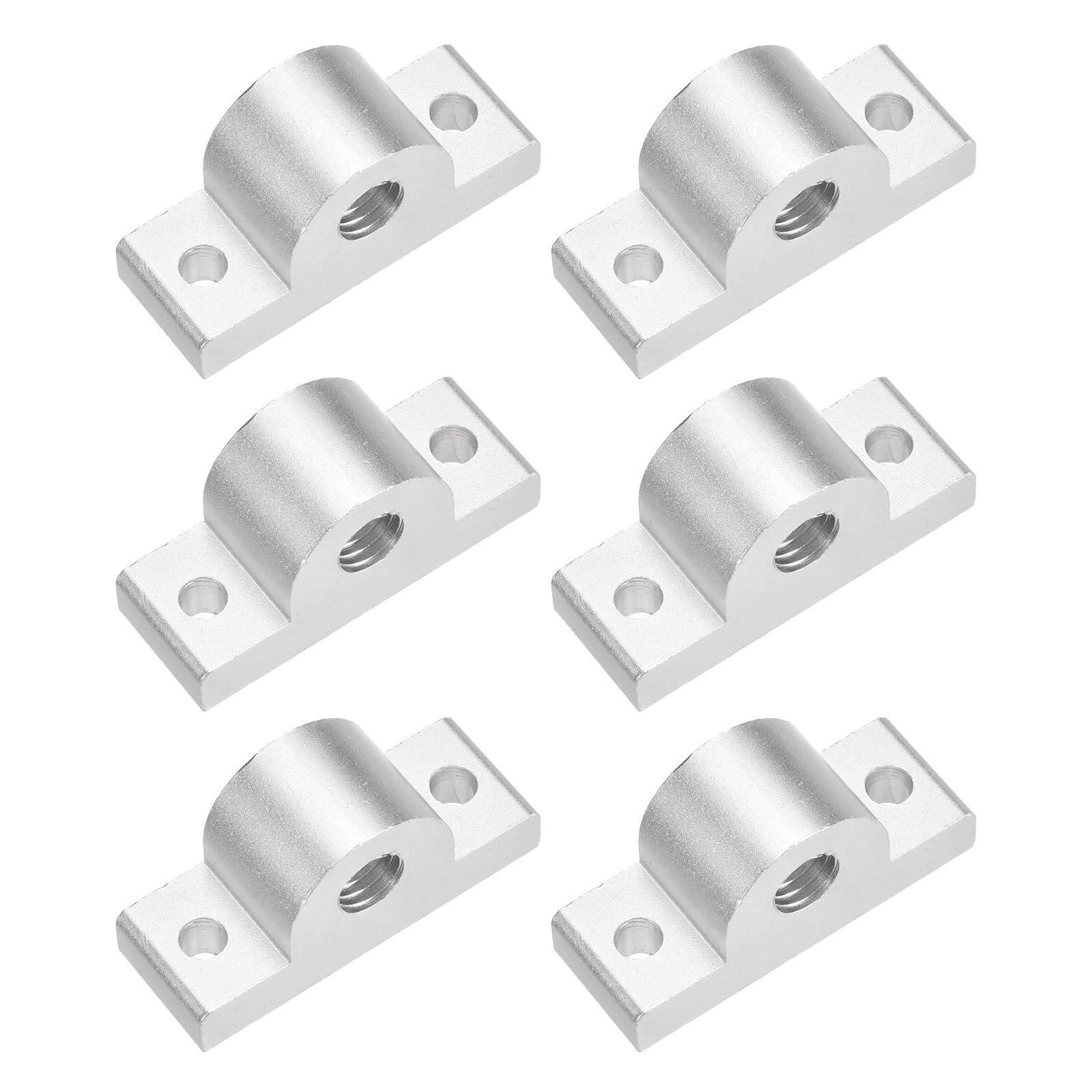 sourcing map 6Pcs M10 T-Slot Leg Connector, Aluminum Bracket Profile Corner Connector Extrusion Caster Mounting Plate for Workbench and Shelving Drawer, Silver