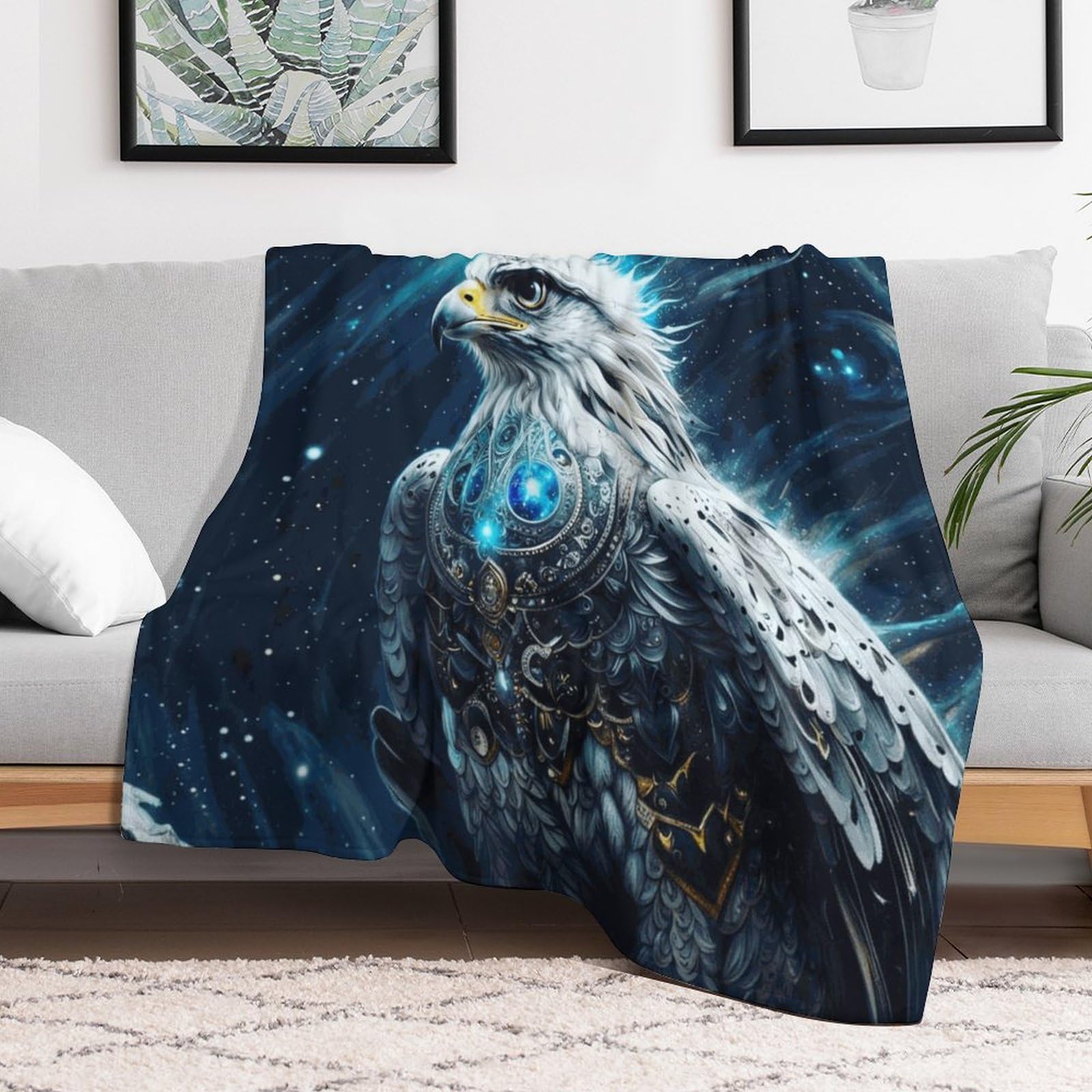 Adler 3D-Digitaldruck Kuscheldecke 100% Flannel 150×200cm
