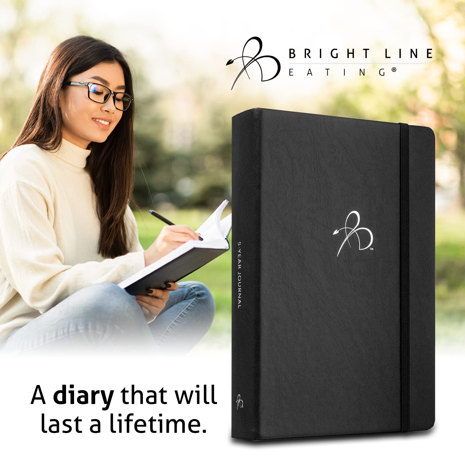 Bright Line Eating 5 Year Journal - Vegan Leather Journal w/Daily Entries – Black Memory Book Journal for Women & Men – 5 Year Journal for Tracking Memories, Ideas, Devotions & Progress 9 Bright Line Eating 5 Year Journal - Vegan Leather Journal w/Daily Entries – Black Memory Book Journal for Women & Men – 5 Year Journal for Tracking Memories, Ideas, Devotions & Progress