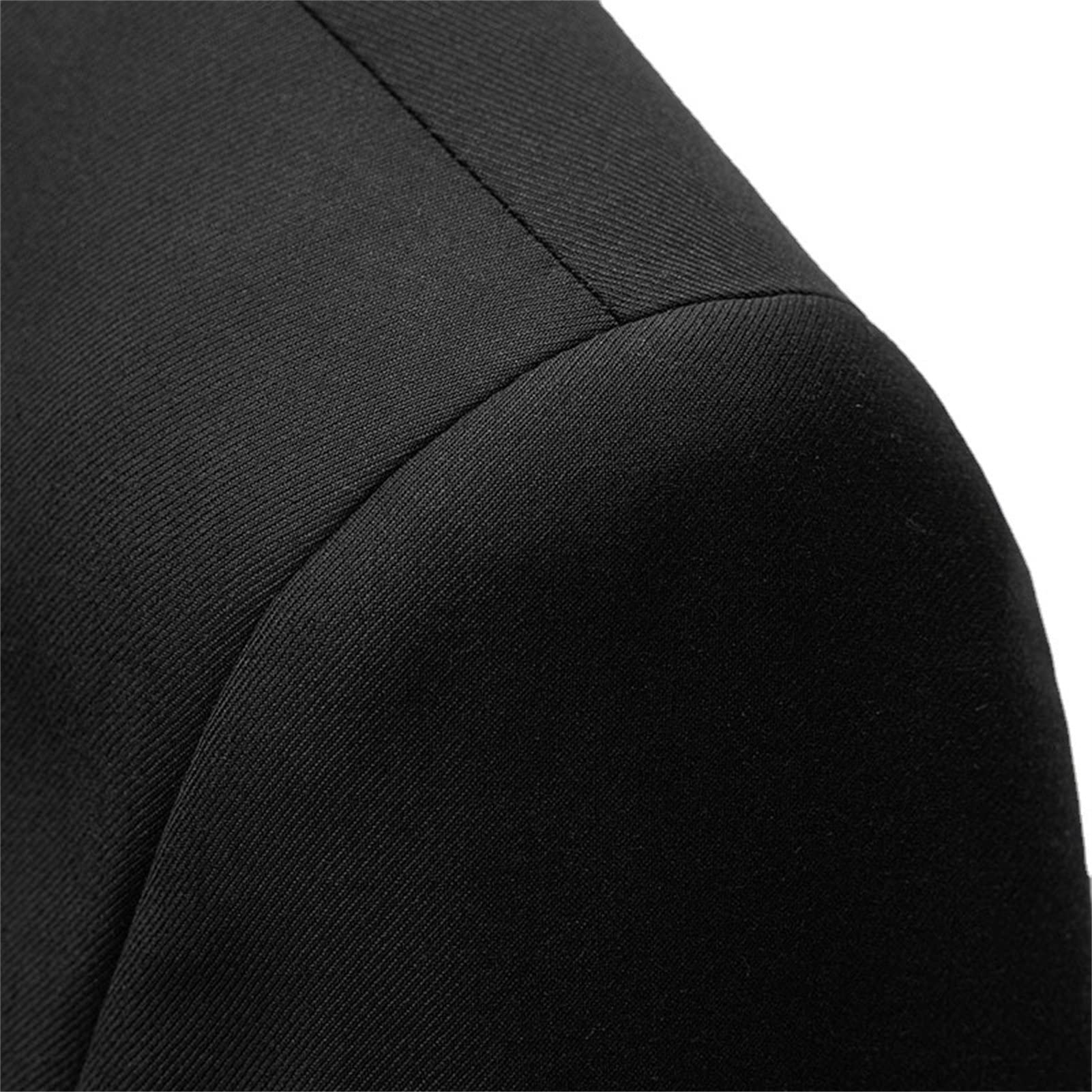 Mens Solid Slim Fit Blazer Jacket Two Button Notched Lapel Business Suit Classic Business Daily Party Sport Coat (Black,XX-Large)