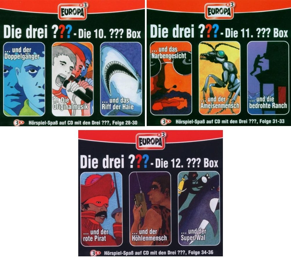 Wie Viele Drei Fragezeichen Folgen Gibt Es Die Drei ??? (Fragezeichen) - Folgen 28-36 (3 CD Box 10+11+12) im Set