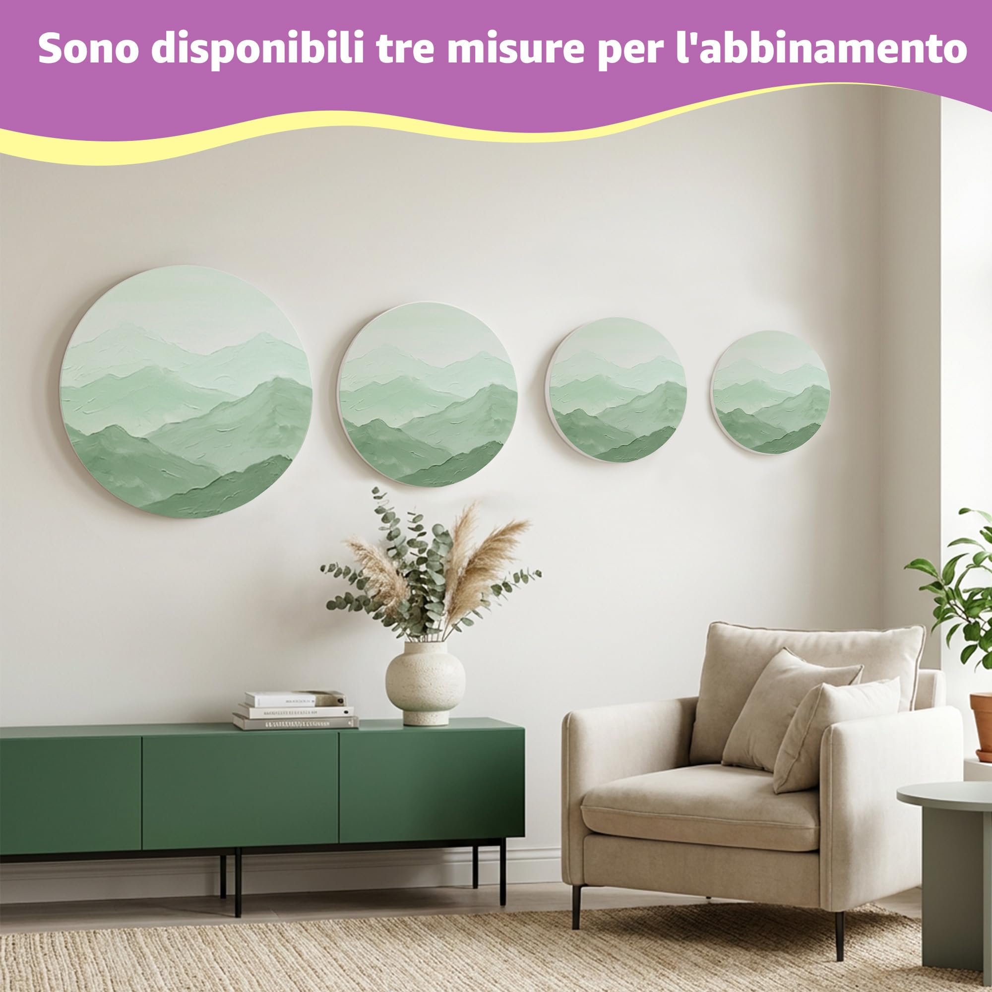 Pryma Tela da Pittura Rotonda Ø 40 cm per Artisti e Decorazione