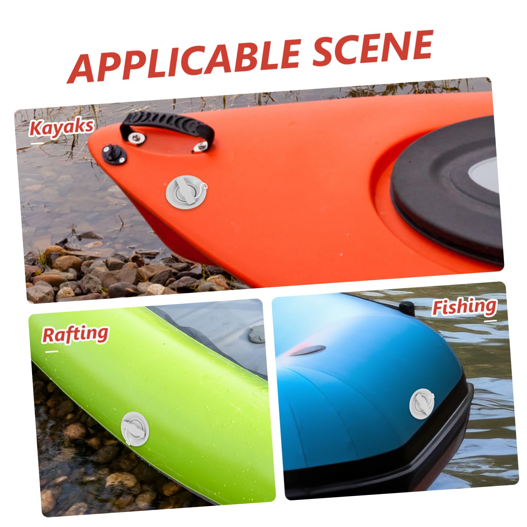 Abaodam Valvola per Gommone Barca Aria Accessori per Barche Marine Gonfiabile Chiave Kit Trop Kayak Valvola Multiforo Adattatore per Valvole Spina per Kayak Plastica
