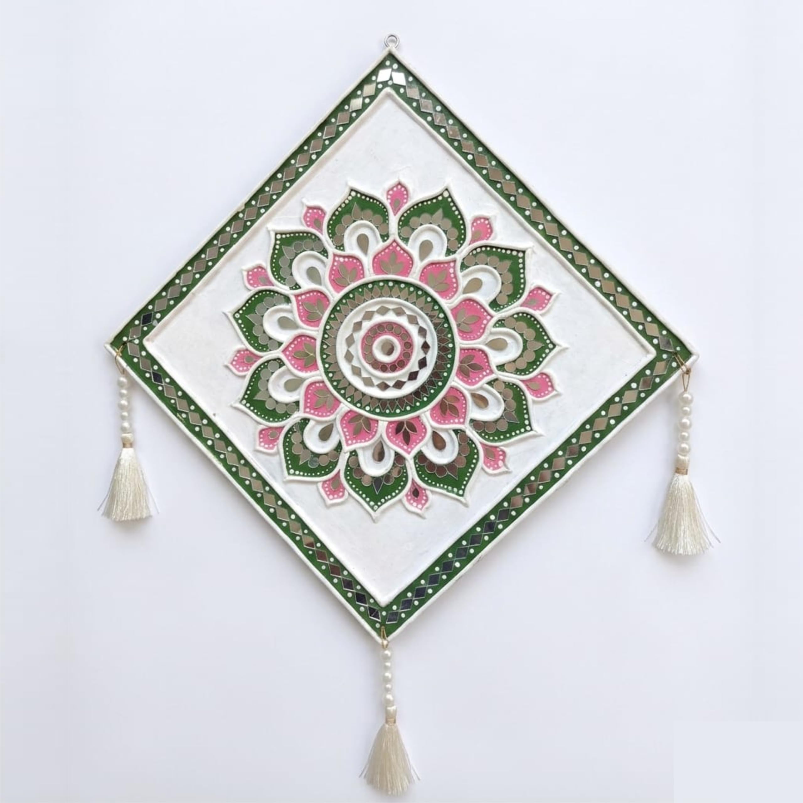Buy ATTRACTSO |Handcrafted Mandala Wall Hanging with Tassels