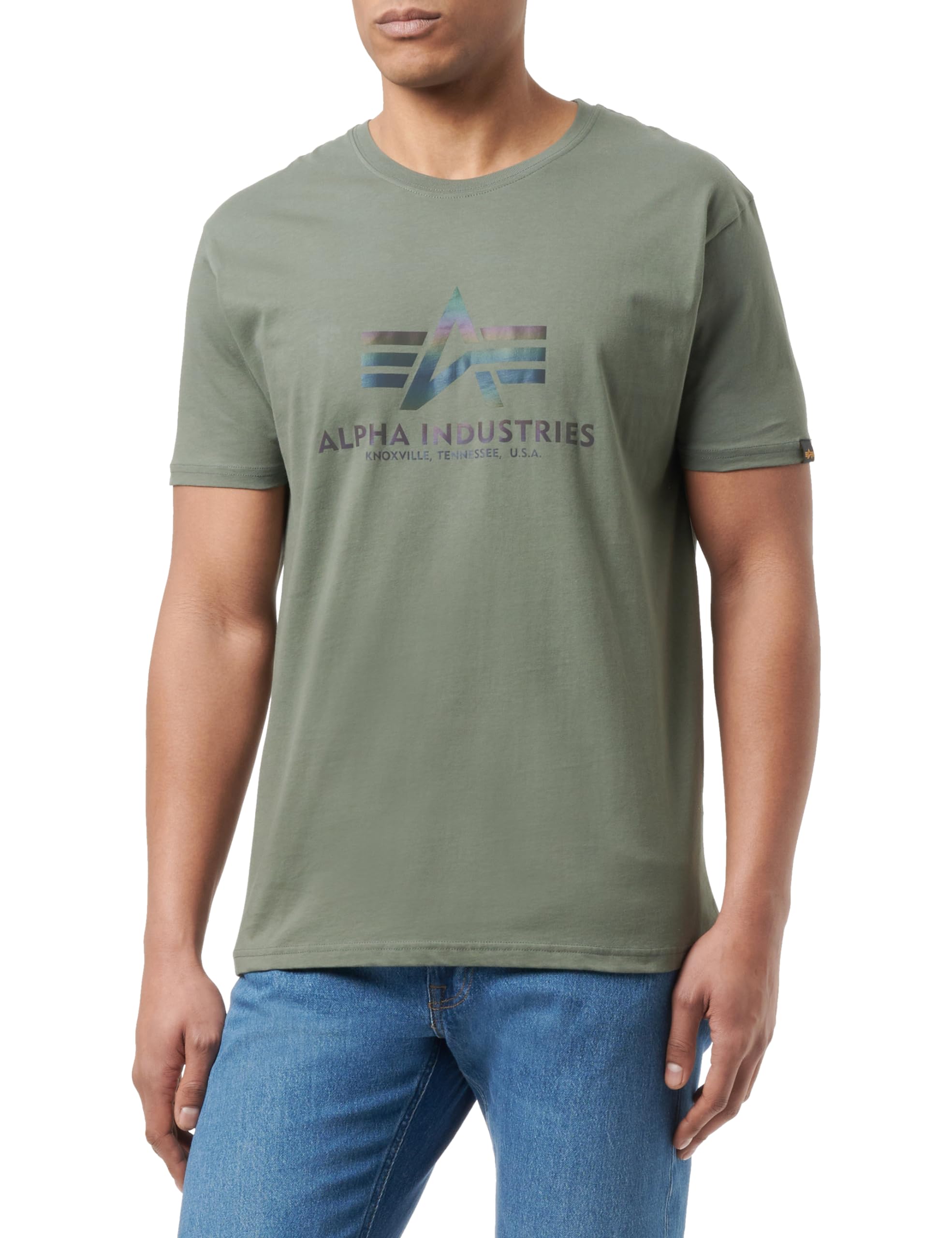 ALPHA INDUSTRIESMen's Basic T Rainbow Ref. T-Shirt