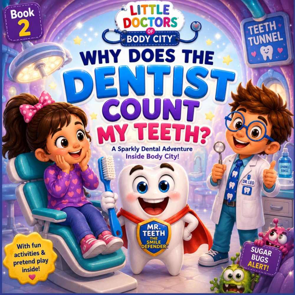 Why Does the Dentist Count My Teeth?: A Sparkly Dental Adventure Inside Body City for Toddlers and Preschoolers Ages 2–5 (My Body’s Best Employees)