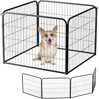 Vista 28 de BestPet Corral para perros 40 pulgadas, 8 paneles Cerca de alta resistencia de metal para ejercicio de mascotas Paneles de cerca