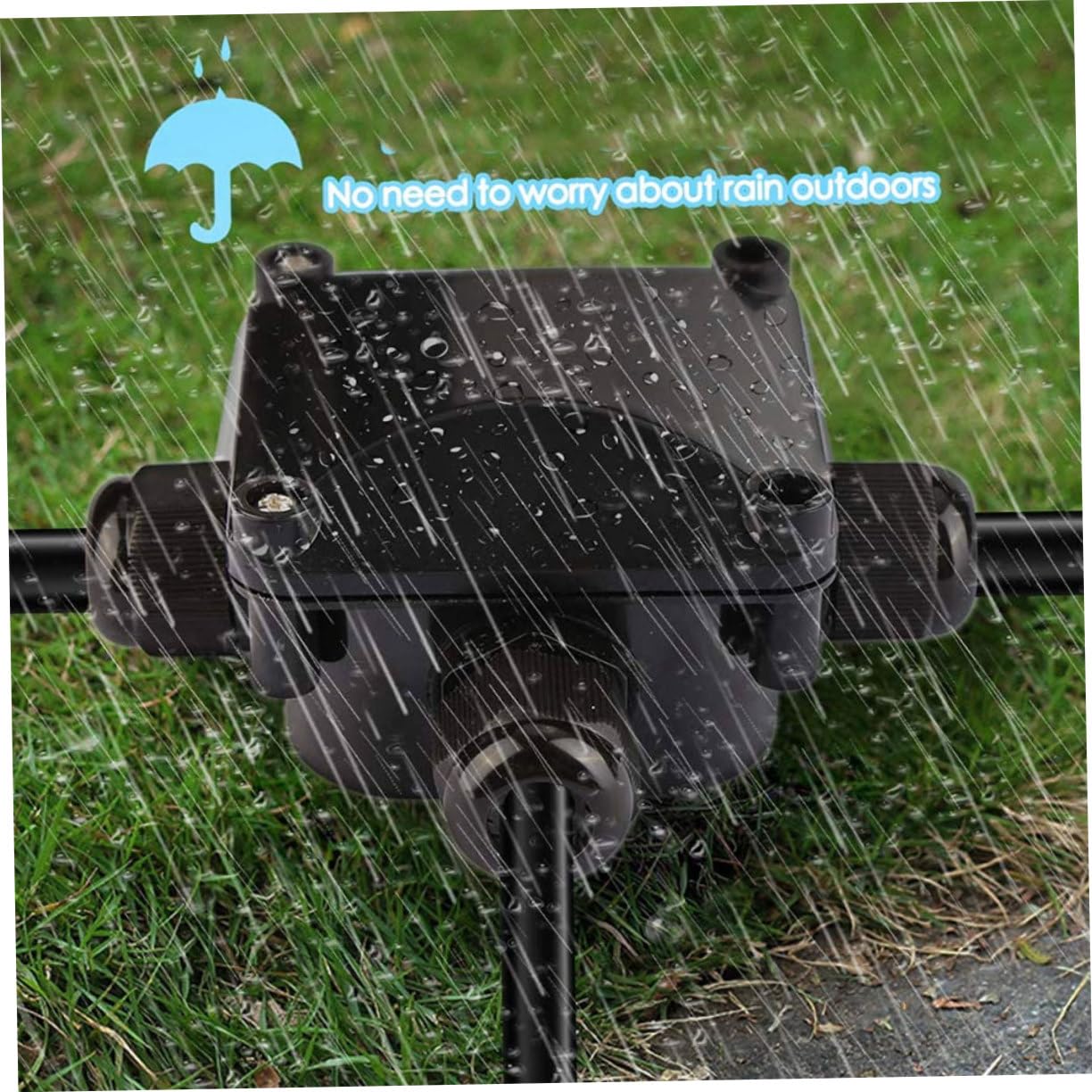 PRETYZOOM 5 Series Caja De Conexiones Impermeable Multi Exterior Accesorio Electrico Protección Unión Conector De Cable A Prueba De Agua Conector Impermeable El Plastico Negro 2 Piezas X 5