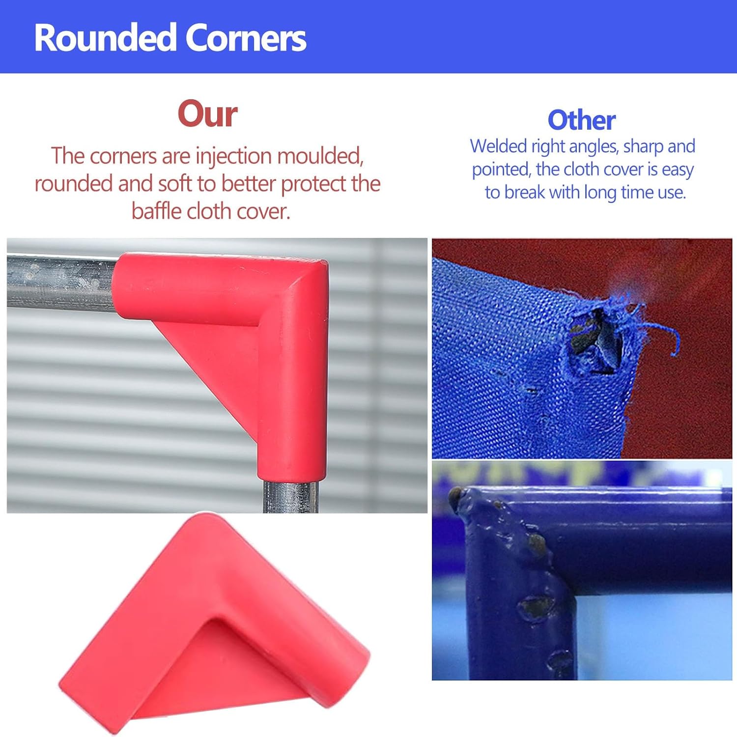 5-Pack Heavy Duty Foldable Table Tennis Barriers | Space-Saving Oxford Cloth Ping Pong Partitions | Easy to Install Temporary Baffles