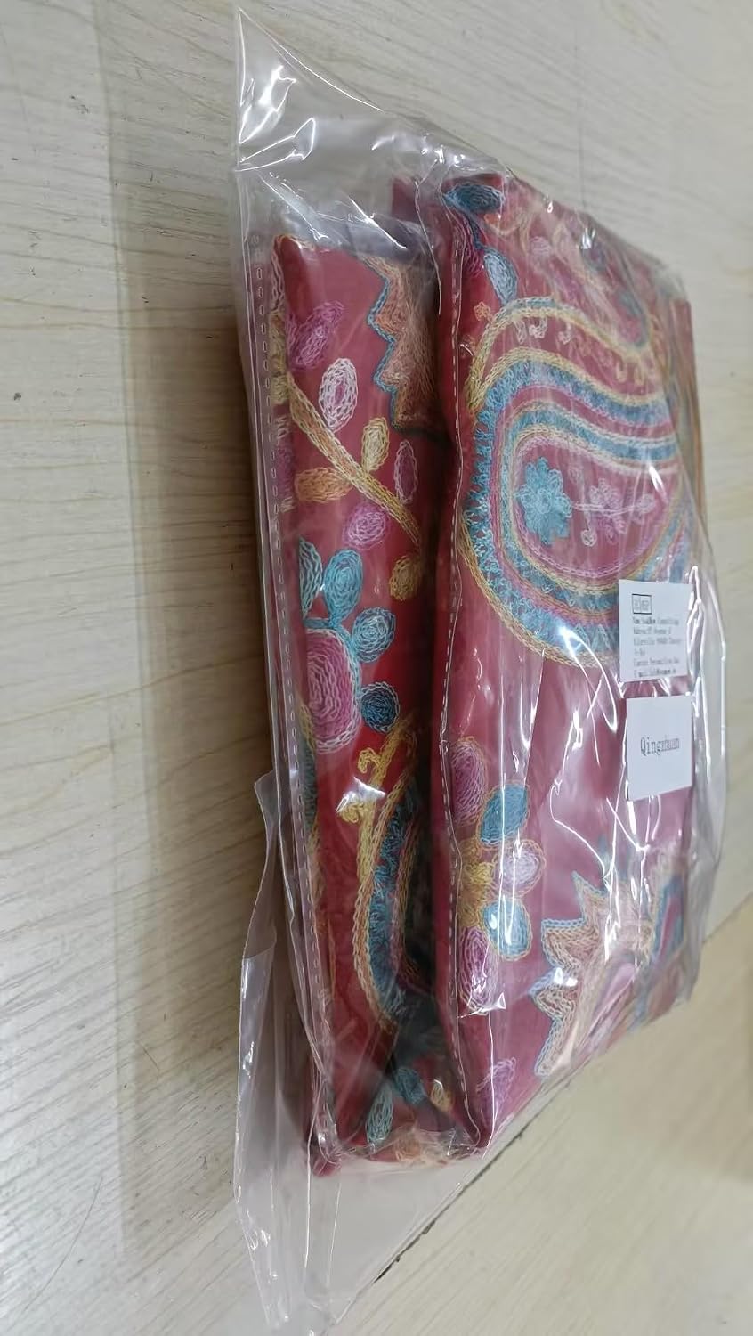 Women's Fashion Long Shawl, Classic Tassel Soft Scarf Retro Hand embroidery Large Blanket Wrap Shawl