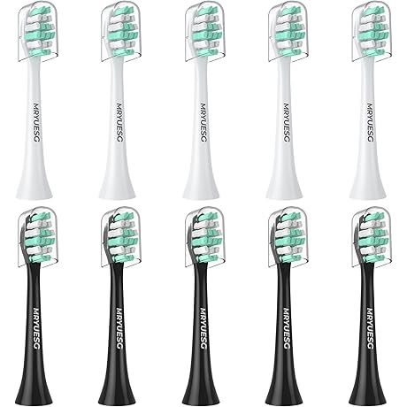 MRYUESG Replacement Heads Compatible with Philips Sonicare, 10-Pack Replacement Toothbrush Heads for...