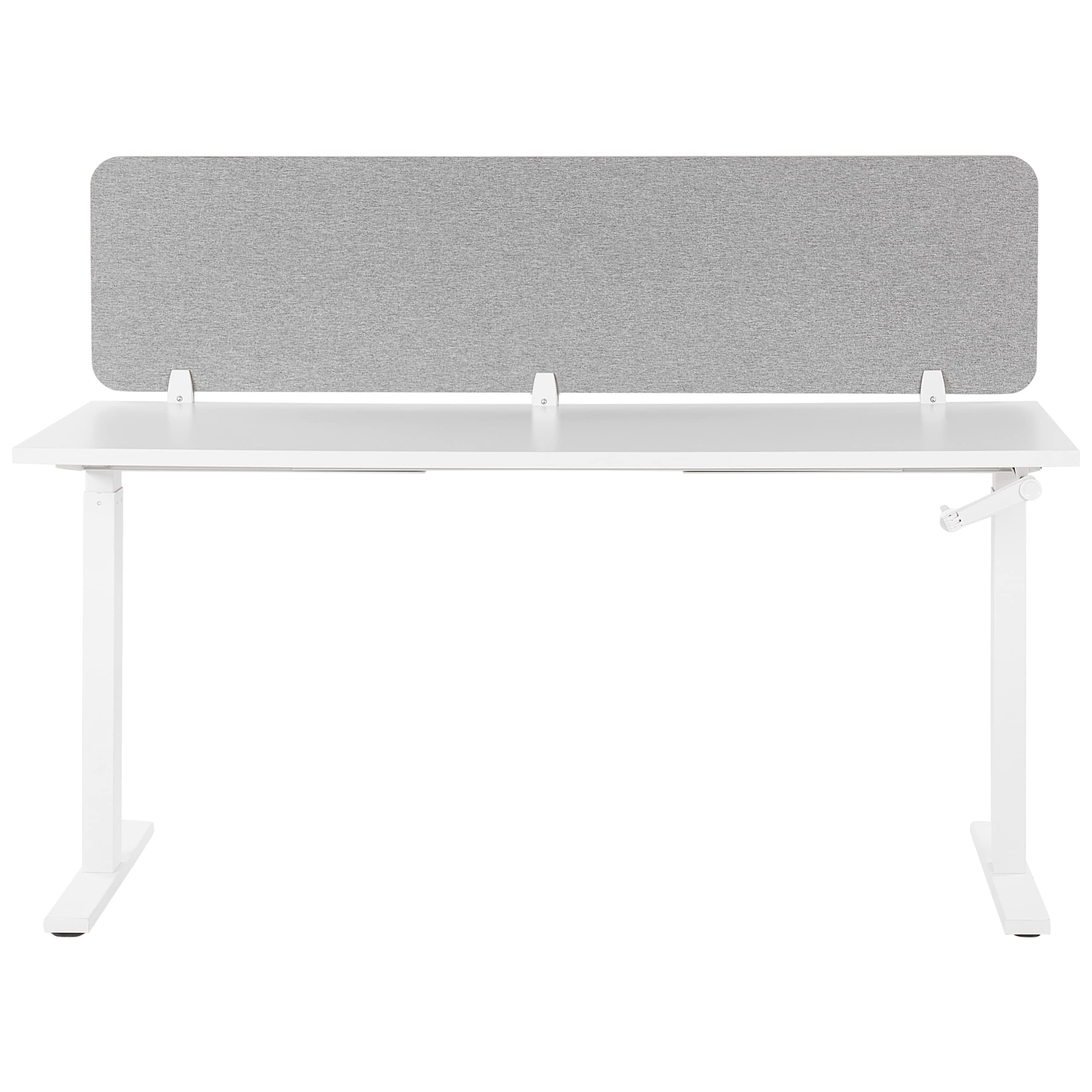 Beliani Pannello Divisorio Fonoassorbente in PET 180 x 40 cm Grigio Chiaro