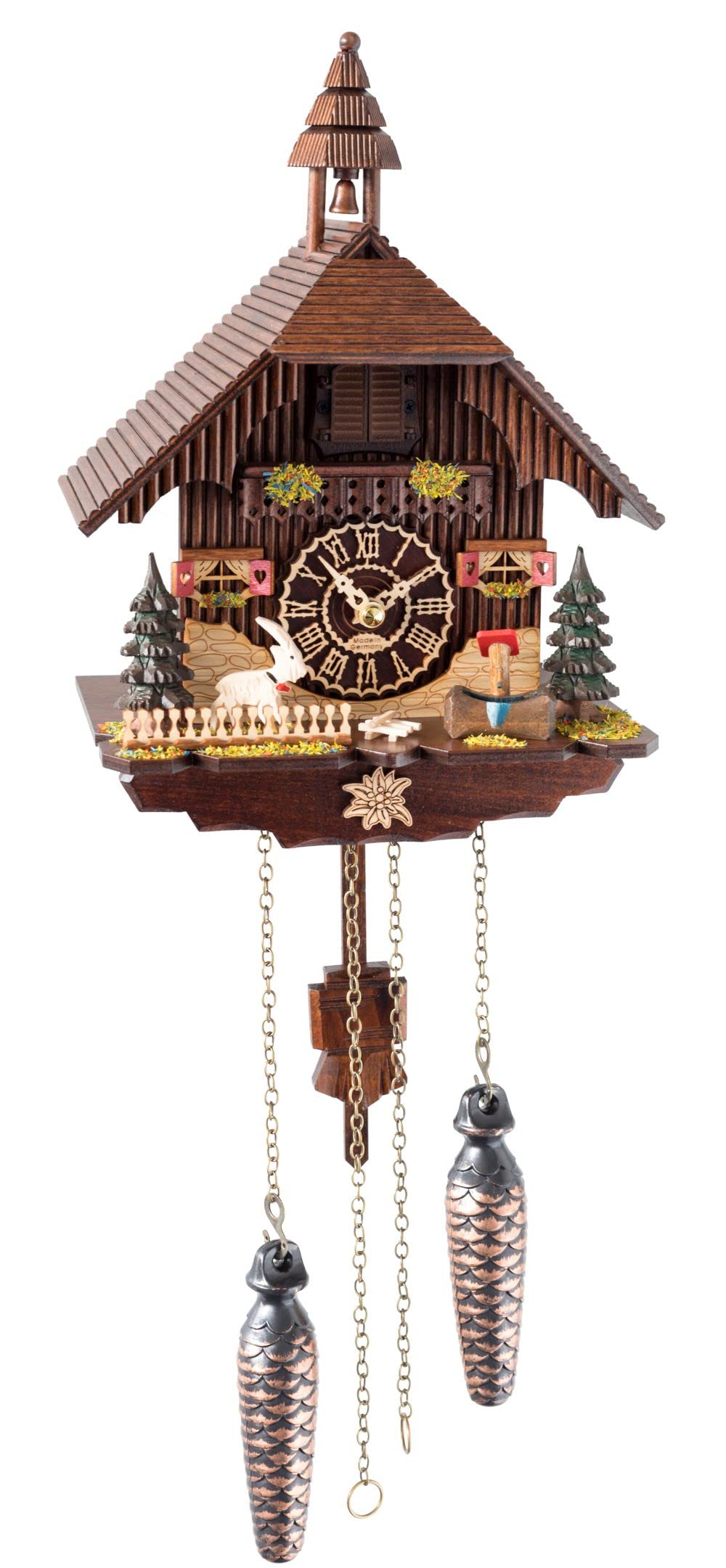 Trenkle Quartz Cuckoo Clock Black Forest House with Music