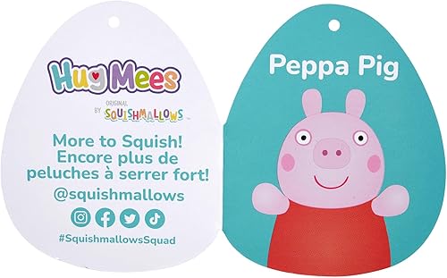Miniatura 6 de Squishmallows HugMees Original Peppa Pig - Peluche oficial de tamaño mediano de 10 pulgadas