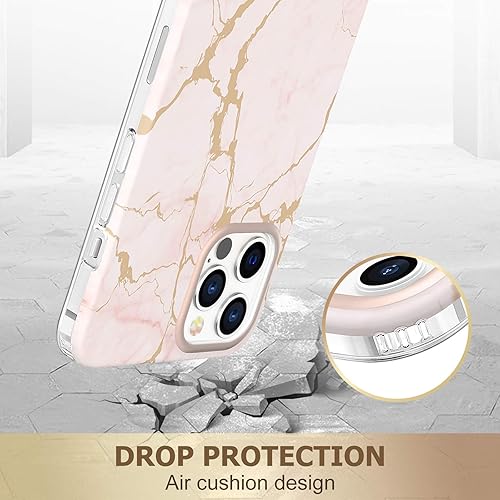 Miniatura 3 de MATEPROX Compatible with iPhone 12 Pro case and iPhone 12 Cases 6.1inch,Marble Design Slim Thin Stylish Geometric Cover(Frosted Pink)