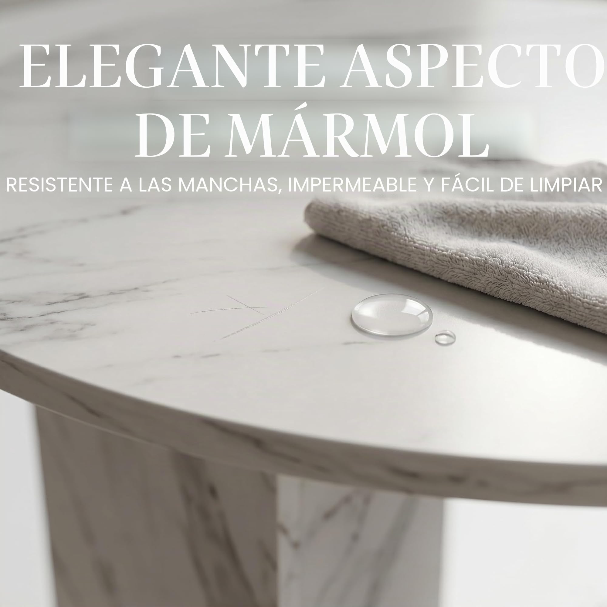 Mesa de comedor extensible redonda de 100-140 cm, mesa de cocina con placas extraíbles, mesa de comedor ovalada redonda con espacio de almacenamiento, mesa blanca para nevera pequeña