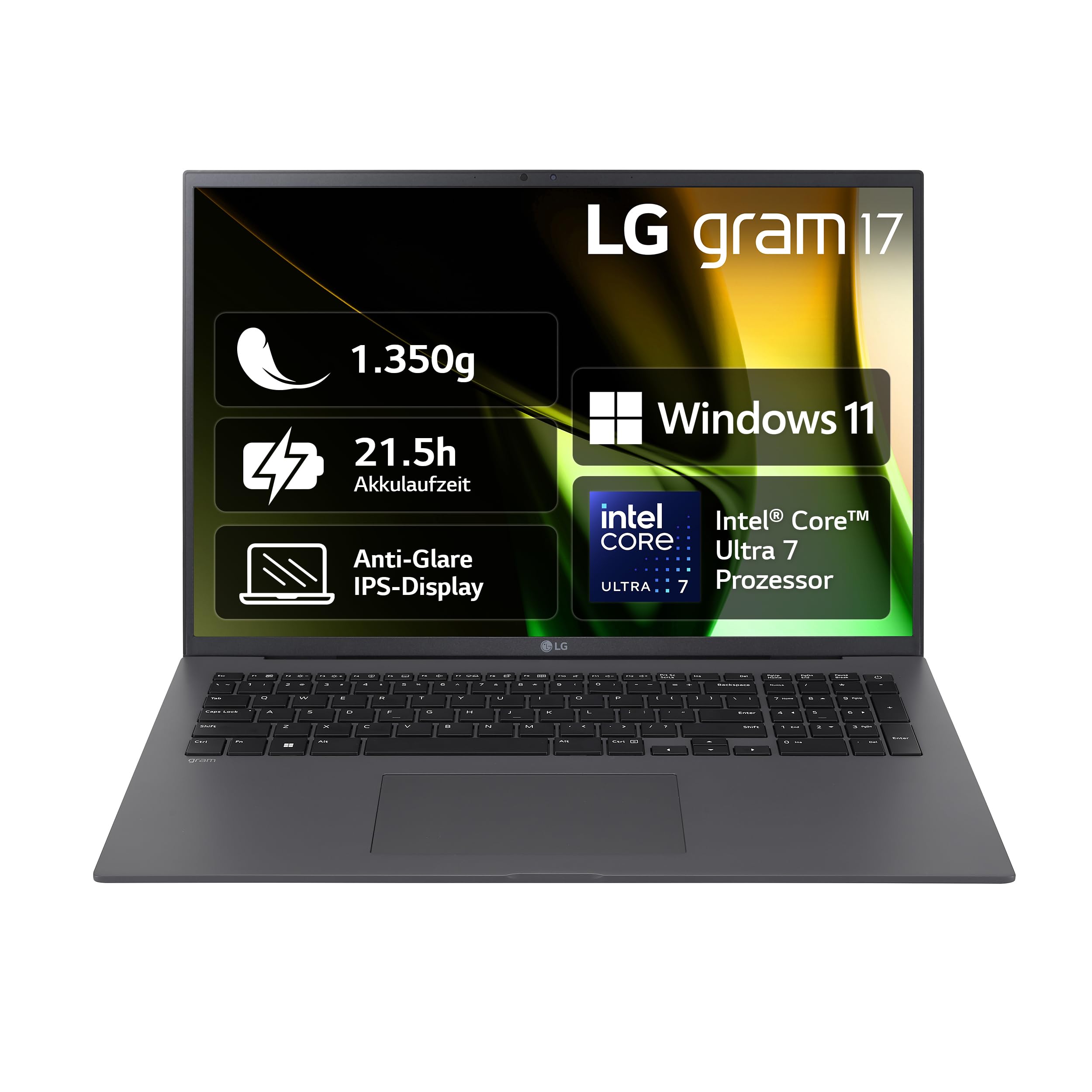 ☆LG☆gram☆PC☆17インチ☆Windows11☆Core i7☆16GB LG gram Pro 17 Zoll Laptop mit Windows 11 Home Intel Core Ultra 7