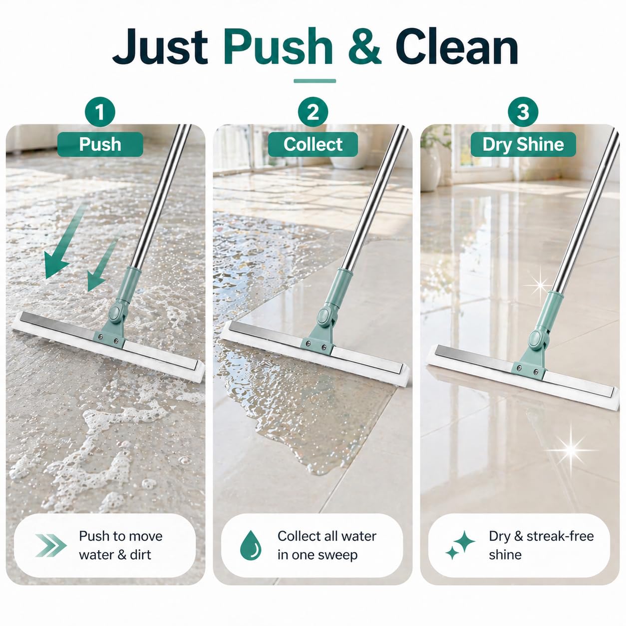 Magic Broom Wiper - 180° Rotating Silicone Floor Cleaner -5 Magic Broom Wiper - 180° Rotating Silicone Floor Cleaner -5