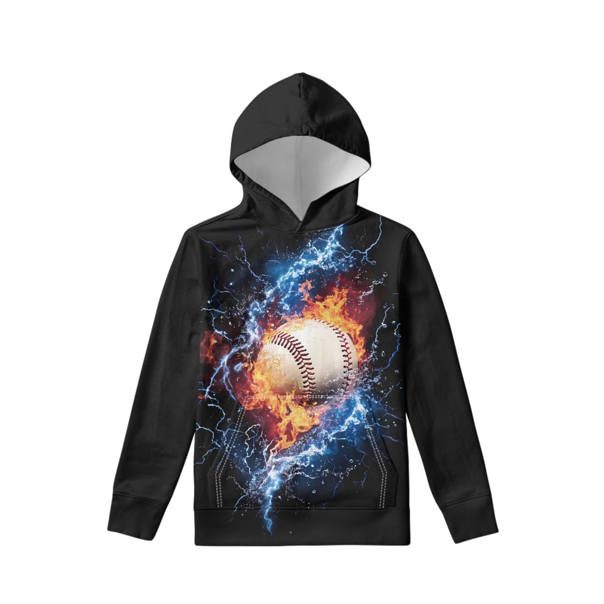 Coloranimal Girls Boys Sports Casual Long Sleeve Sweatshirts Hoodies with Front Pocket Sweater Tops Age 6-16year