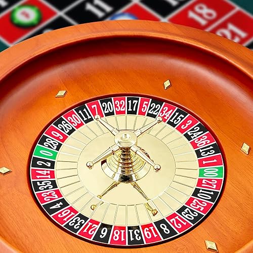 Miniatura 5 de hklllm Rueda de ruleta de 11 pulgadas para adultos, rueda de ruleta profesional, rueda de ruleta de madera, excelente para la noche de juegos en