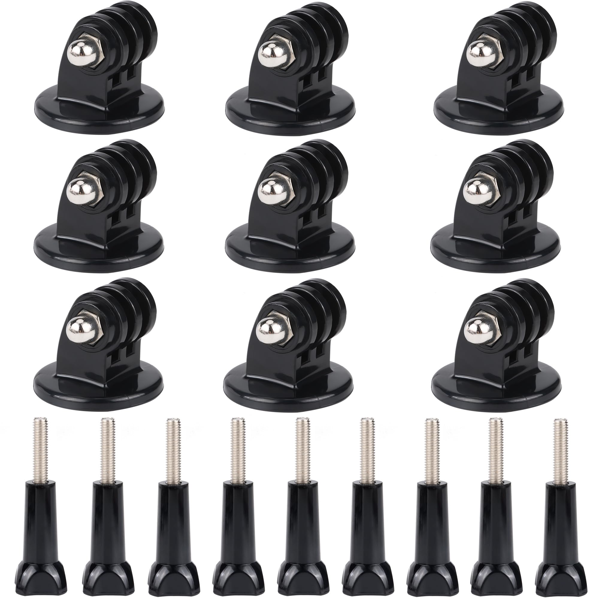 9 Gruppi Supporto per Adattatore per Treppiede Adattatori Gopro con Vite a Testa Zigrinata Adattatore per Treppiede