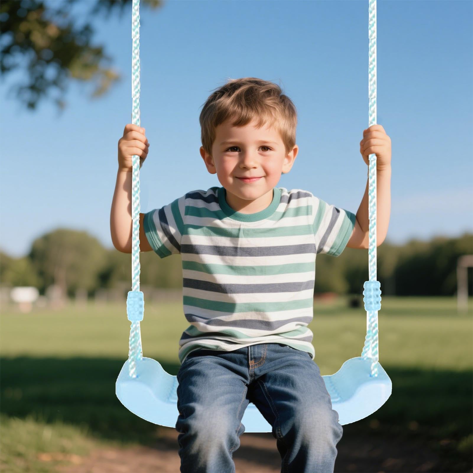 Sedile oscillante per il servizio pesante, sedile swing per bambini, Accessori oscillanti, Comodo sedile ergonomico reggerabile con divertimento interattivo a corda regolabile per l'uso all'interno e