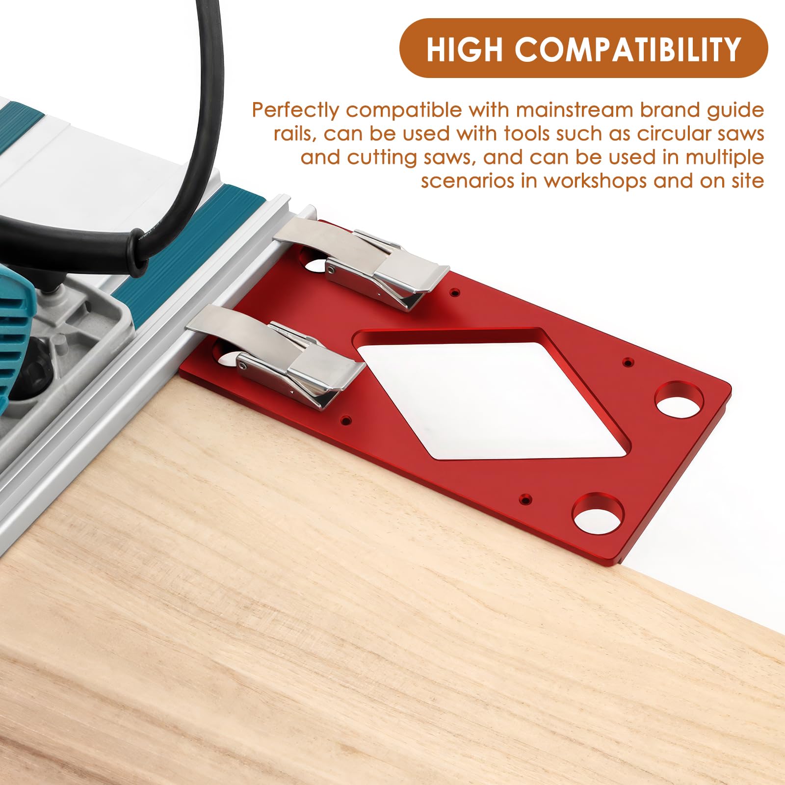 Butée d'angle pour rail de guidage, butée d'angle à 90 ° en alliage d'aluminium usiné CNC, pour Festool, Makita, Powertec & WEN - Coupe d'angle précise avec guide pour projets en bois et bricolage