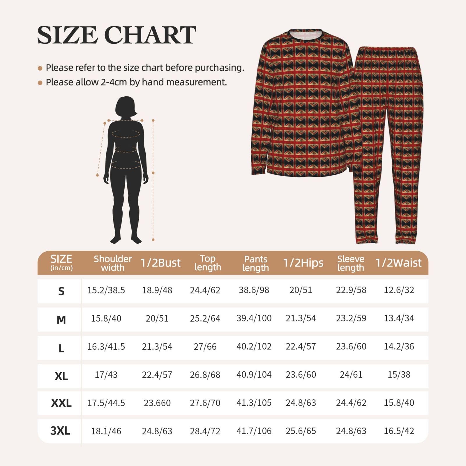 Pigiama da donna a maniche lunghe con stampa bandiera britannica set morbido elastico coulisse casual Daywear