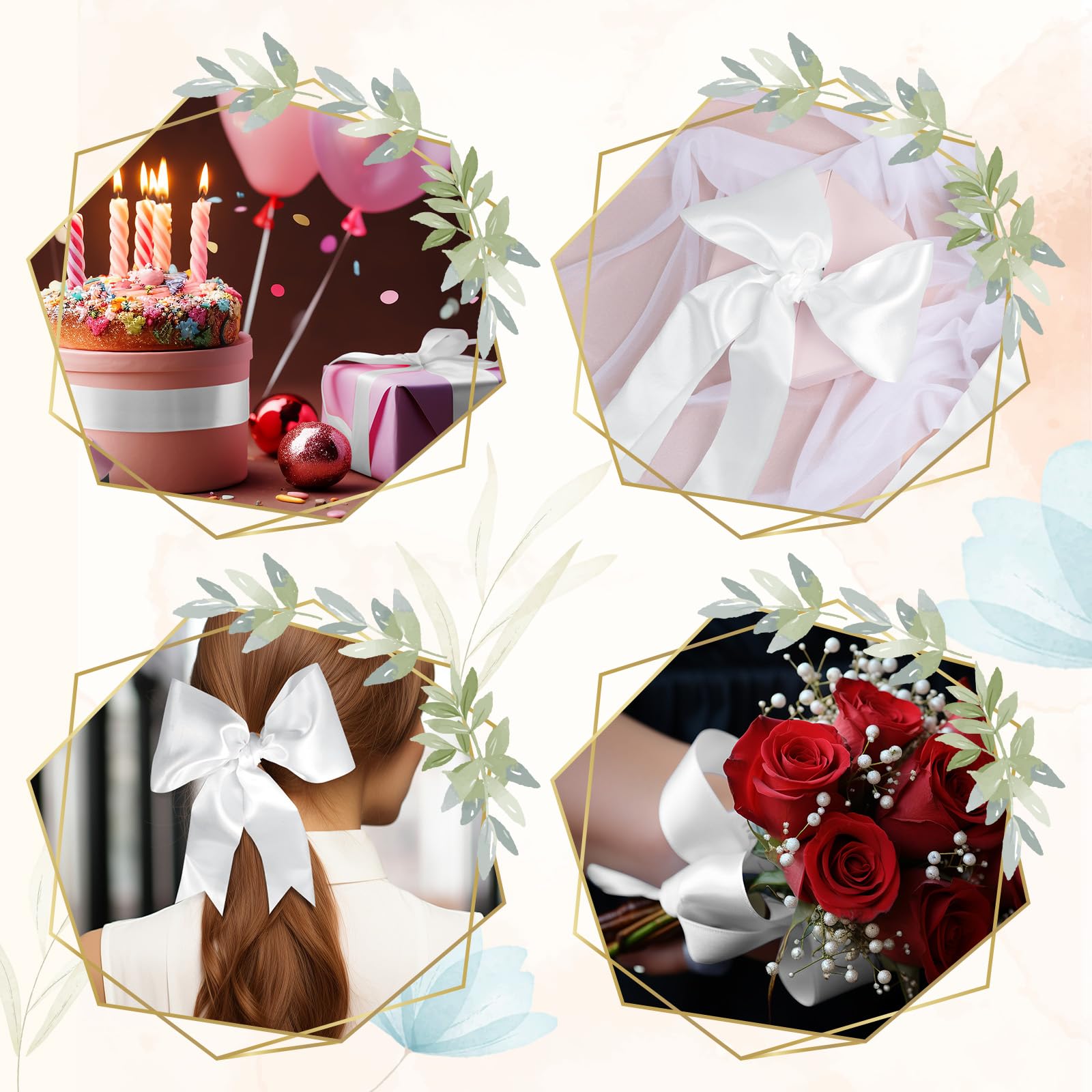 Nastro Di Raso Bianco Largo 10 Cm – Rotolo Da 22 Metri In Poliestere Di Alta Qualità – Per Confezioni Regalo, Decorazioni Matrimonio, Compleanno, Artigianato E Fiocchi Giganti