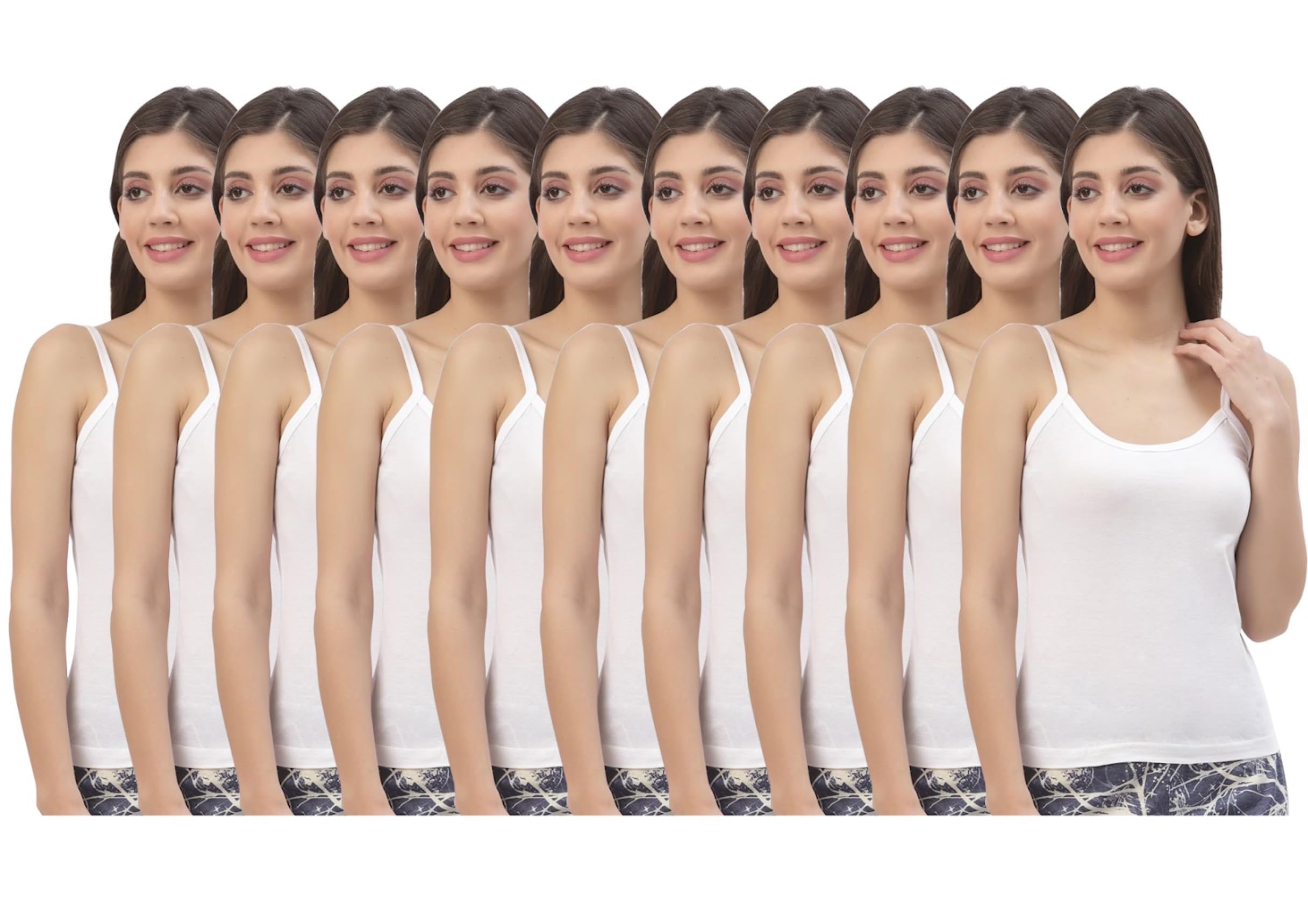 hap Girl's Cotton Camisole (Pack of 10)-picture-51