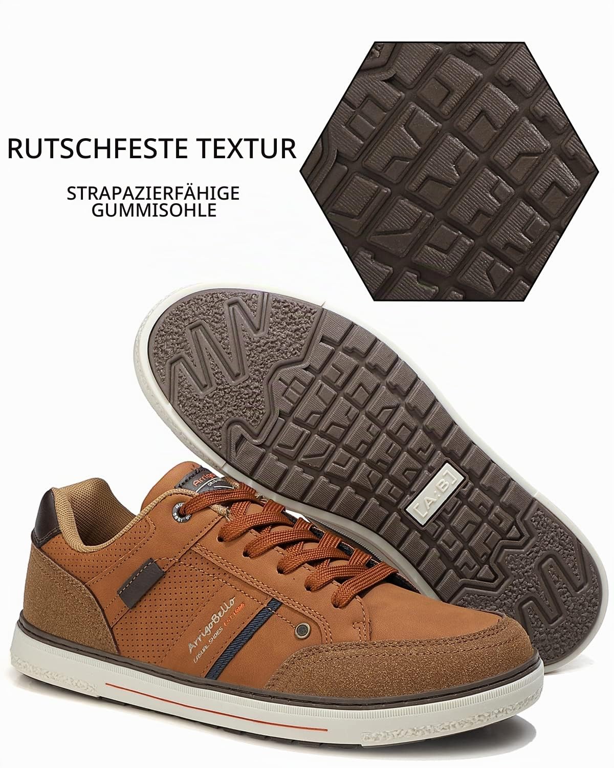 ARRIGO BELLO Sneaker Herren Freizeitschuh Schuhe Berufsschuhe Sportschuhe Outdoor Leichtgewicht Walkingschuhe Sneakers Größe 41-46