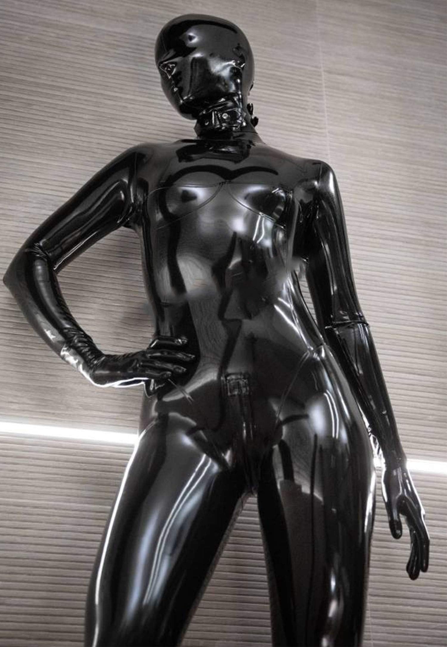 Latex sex Gerrit BDSM Latex Catsuit Latex Suit Unisex Fully Wrapped Latex Clothing  Fetish Nightclub Club Costume Crotch Zipper Design Easy to Use Slave  Bondage Sex Toy (Color : Männer, Size : S) :