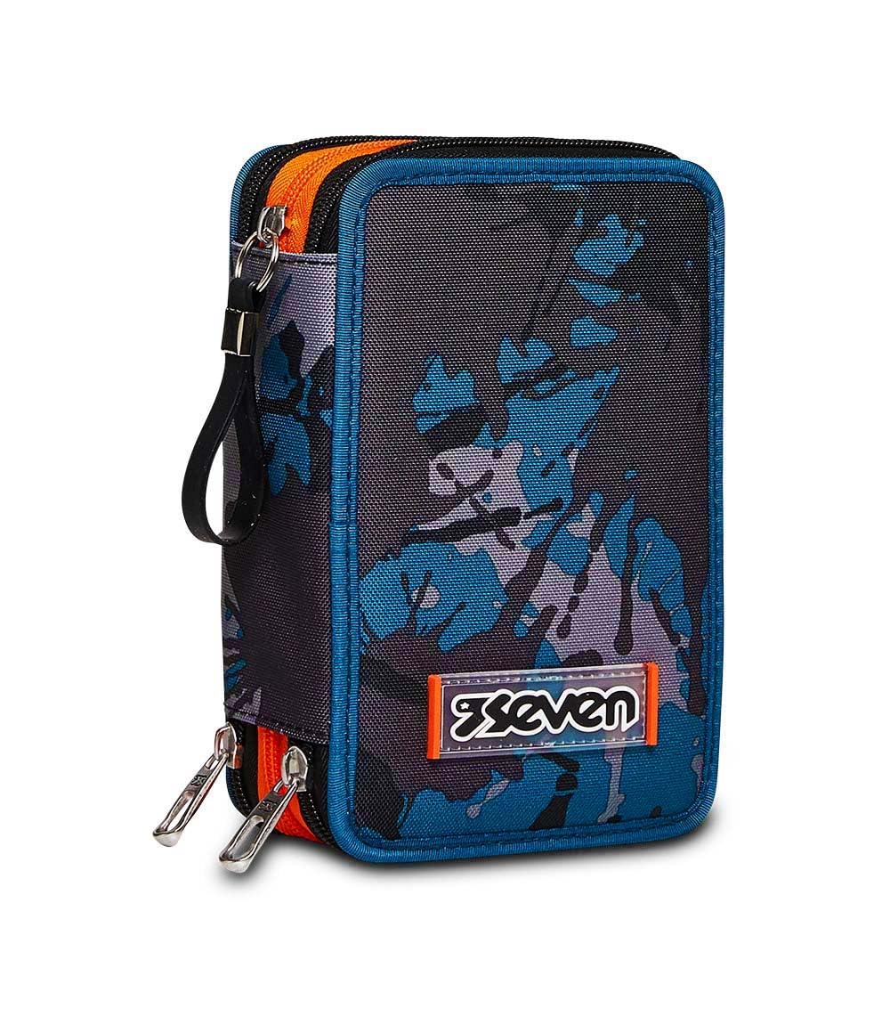Seven Astuccio 3 Zip, 3 Zip CASE - Chromo Fluid BOY, Multicolored