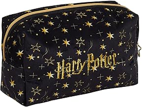 Neceser de Maquillaje Harry Potter para Mujeres y niñas, Estuche de Terciopelo Negro para cosméticos y artículos de tocador, Accesorio de Viaje, Regalo de Las Reliquias de la Muerte.