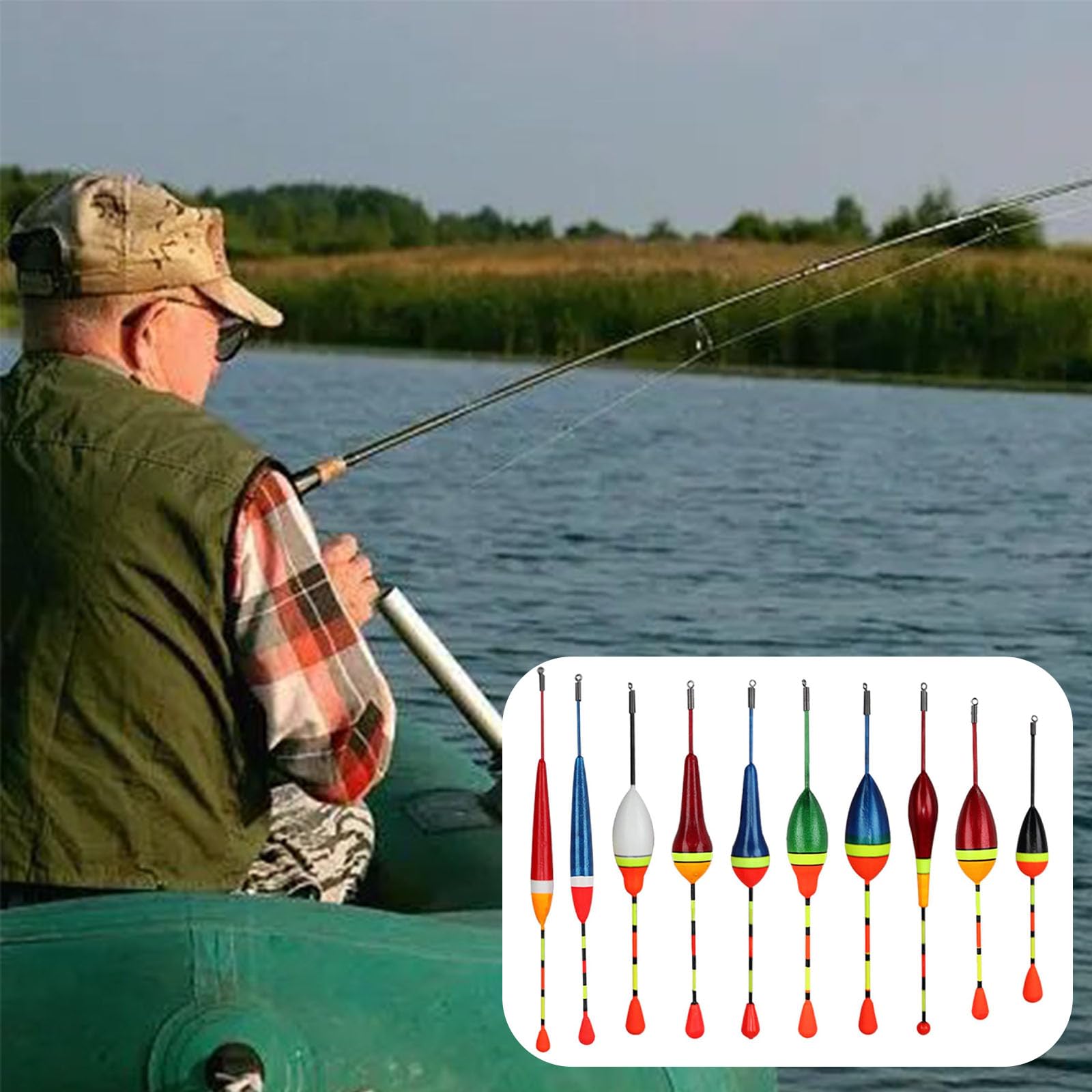 10-teiliges Angel-Posen Set - Bunte Schwimmer Für Verschiedene Fischarten