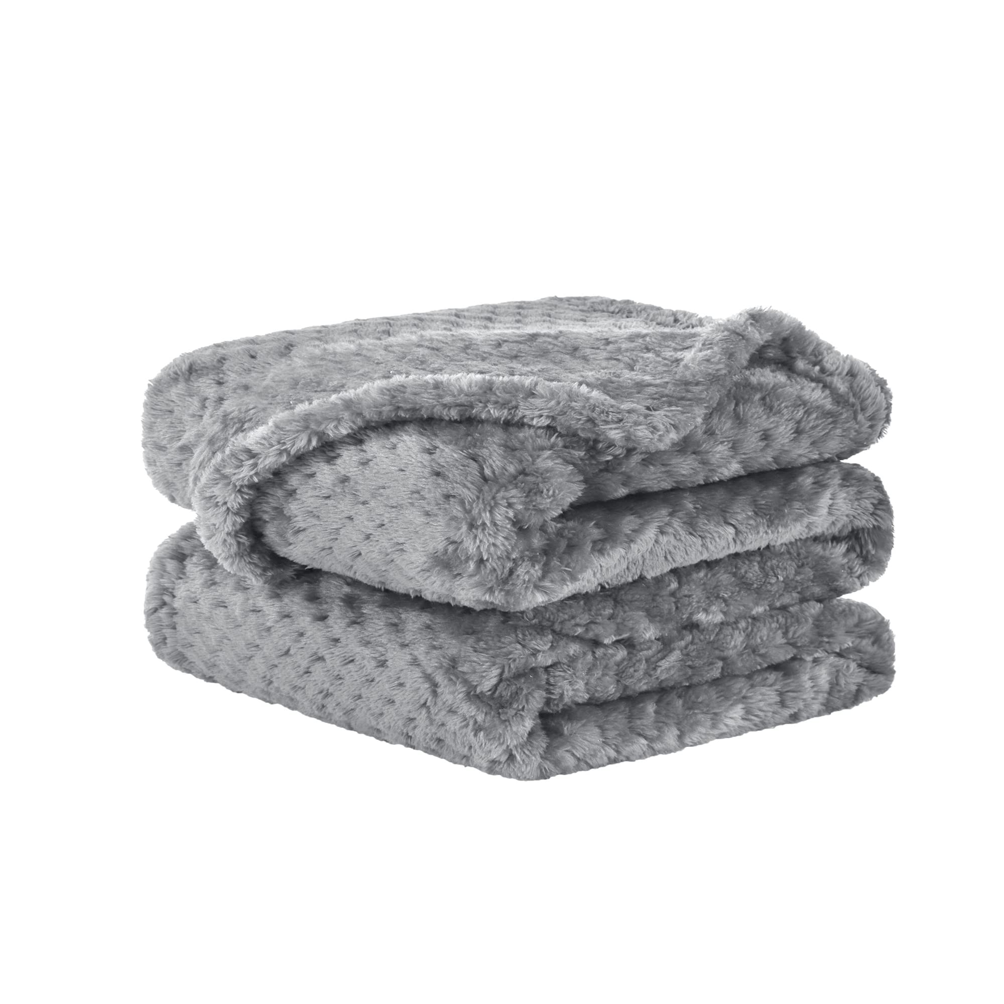 uxcell Fluffy Knitted Pet Blanket for Kitten Doggy 27x40 Gray