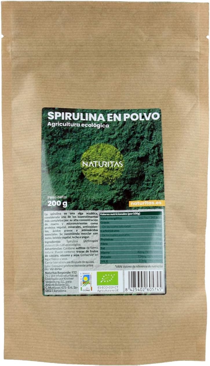 Espirulina en Polvo 200 g bio Naturitas | Superalimento