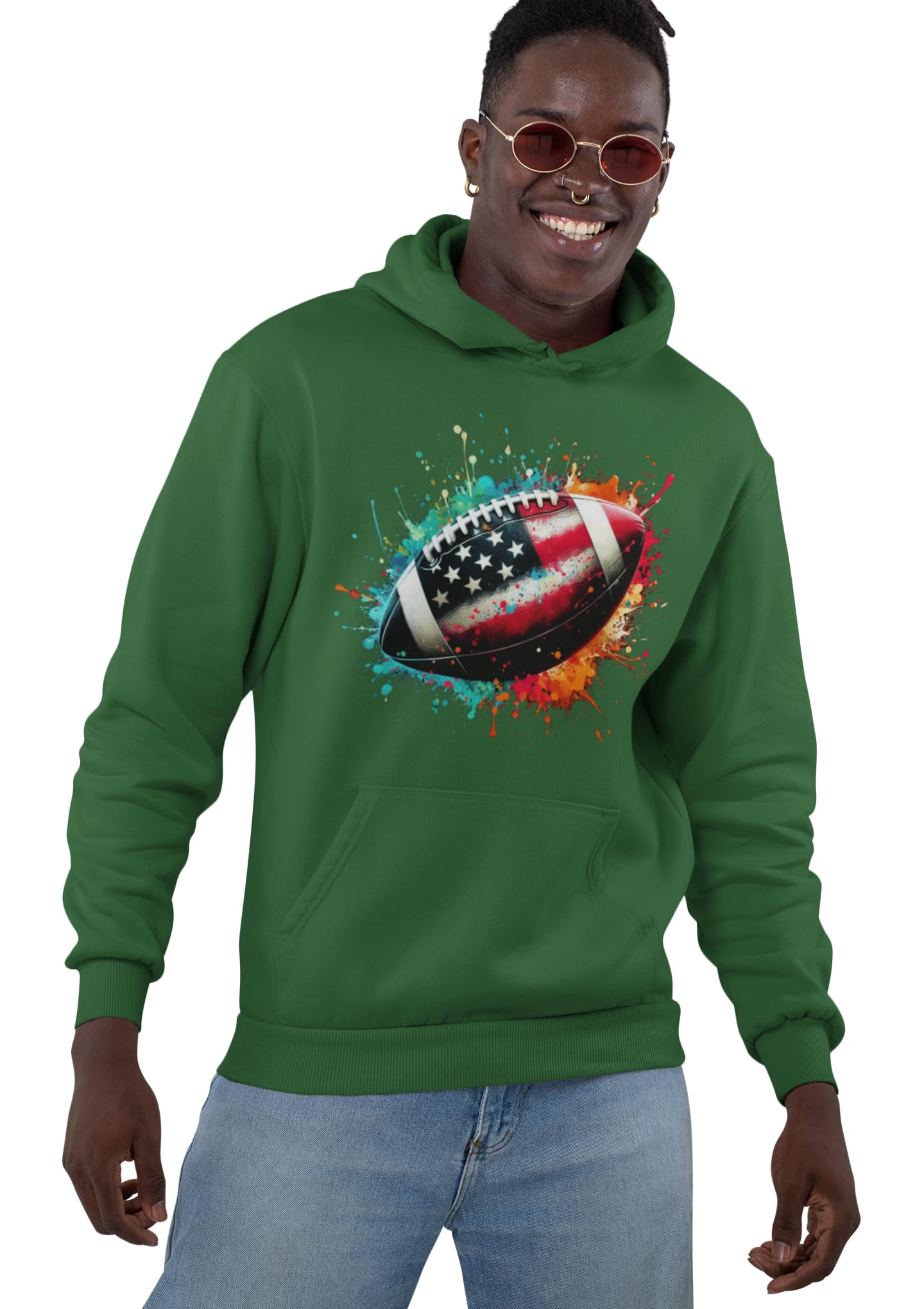 knut Fashion & Streetwear Męska bluza z kapturem American Football męska bluza z kapturem Clothing Brands Ball Splash Design Pulower Clothes Rozmiary XS-5XL