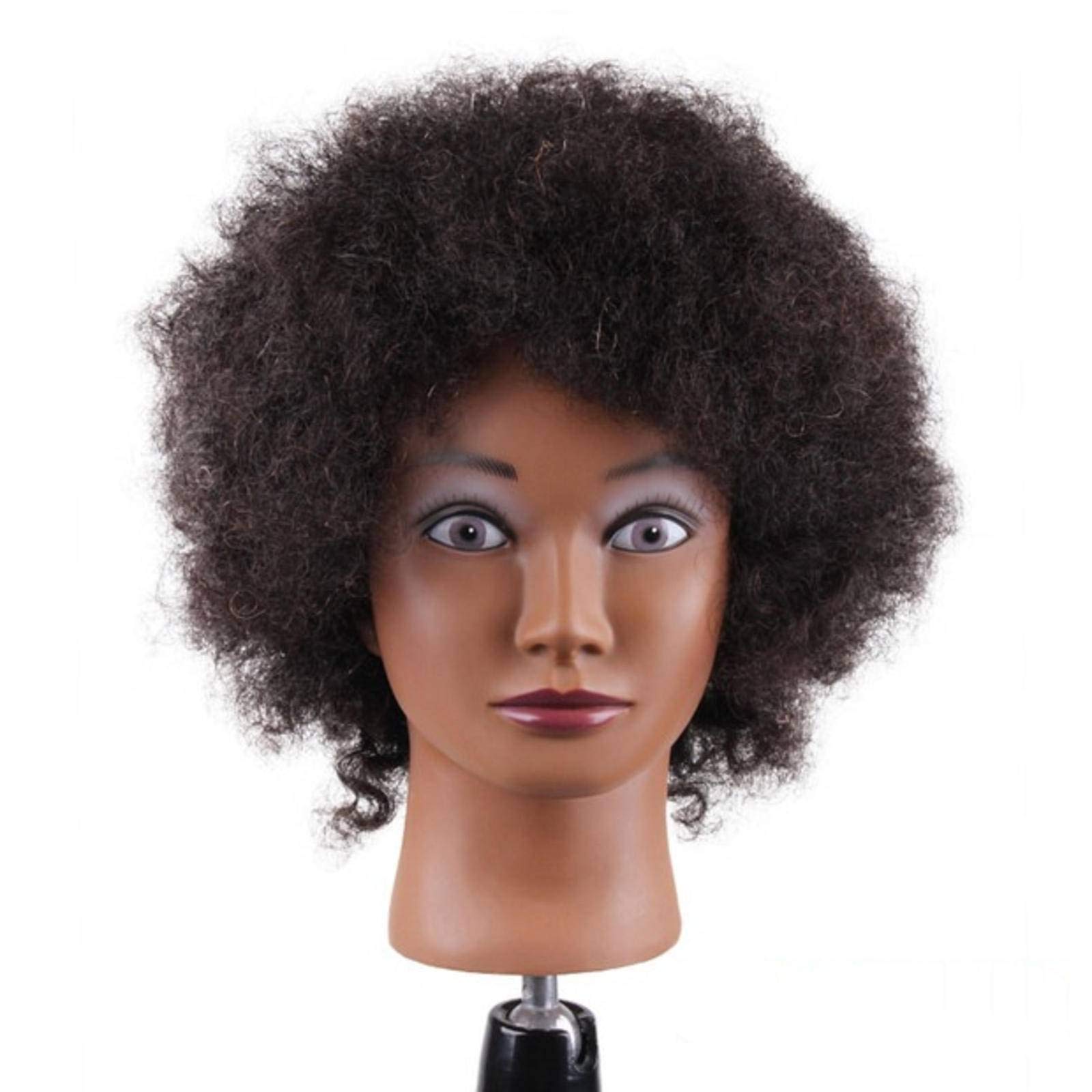 Mannequin de coiffure cheveux naturels extension boucle maquillage