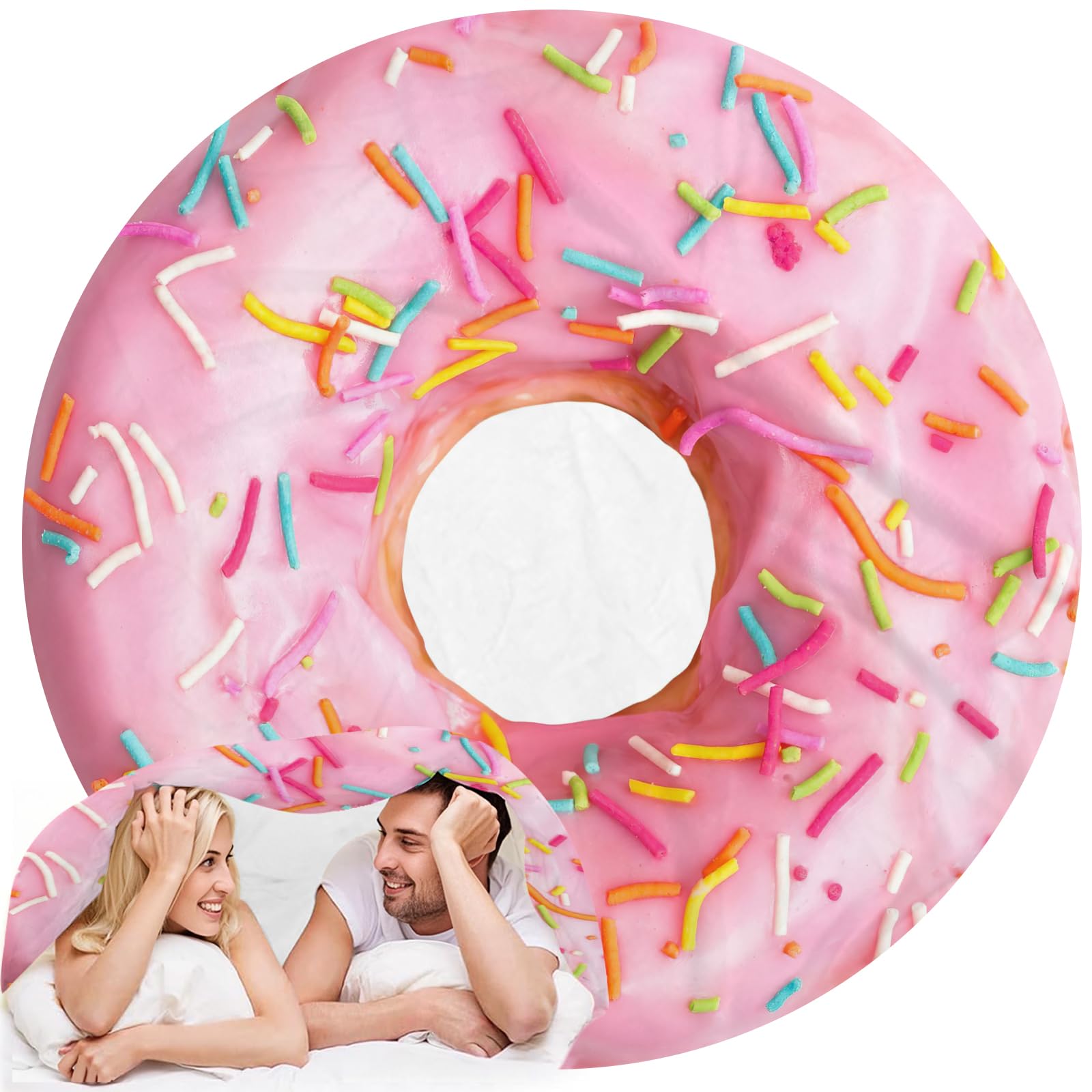 Abaysto Girls 2 Donuts Blanket For Cute Pink Donuts Throw Blanket Novelty Realistic Food Blankets For Couch, Sofa For Kids Child Donuts Gifts 120Cm