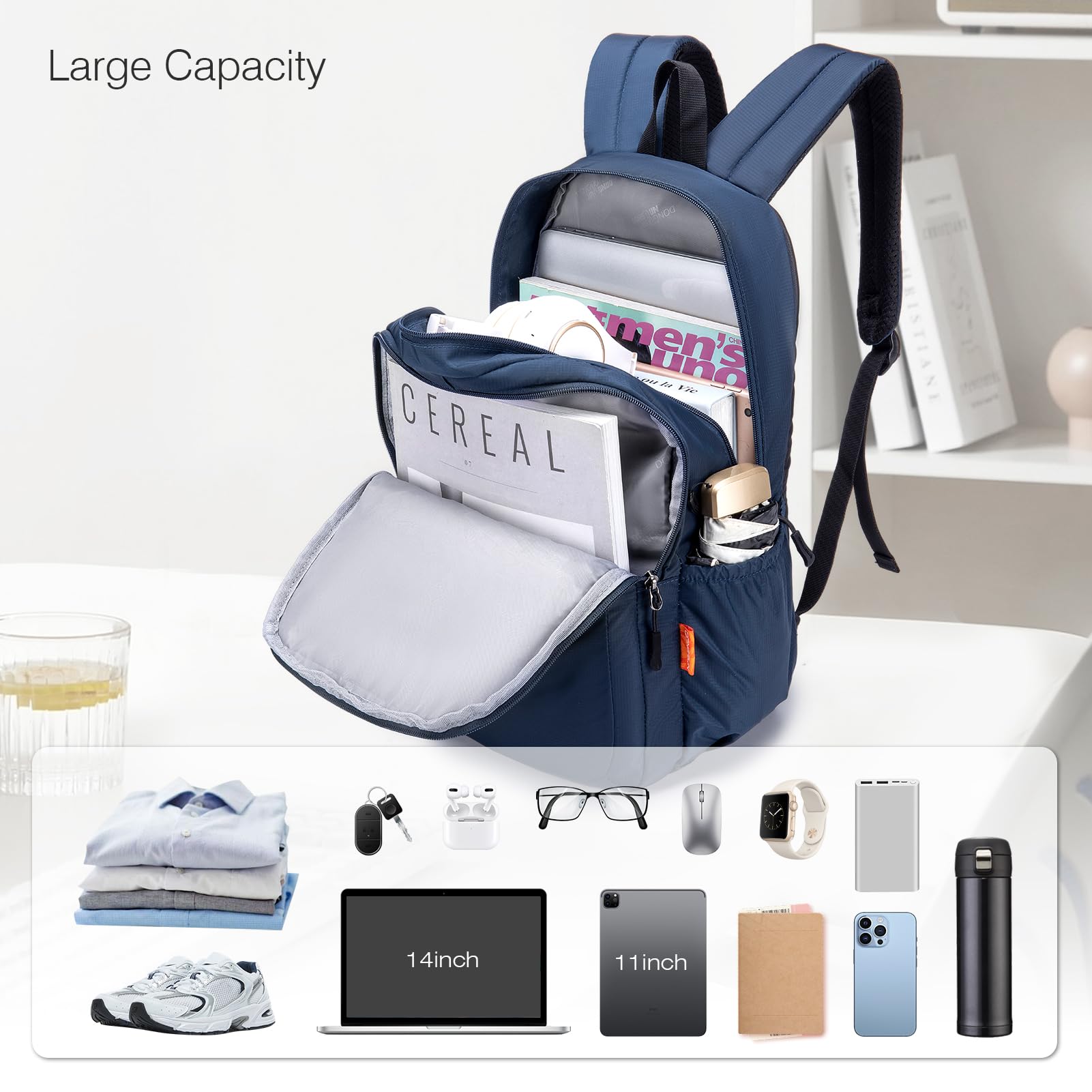 SPAHER Plecak na Bagaż Podręczny 40x30x15 Bagaż Podręczny British Airways Wizzair Vueling Ultralekki Plecak Turystyczny 20L Wodoodporny Plecak na co Dzień Podróżny Samolotem Kobiety Mężczyźni