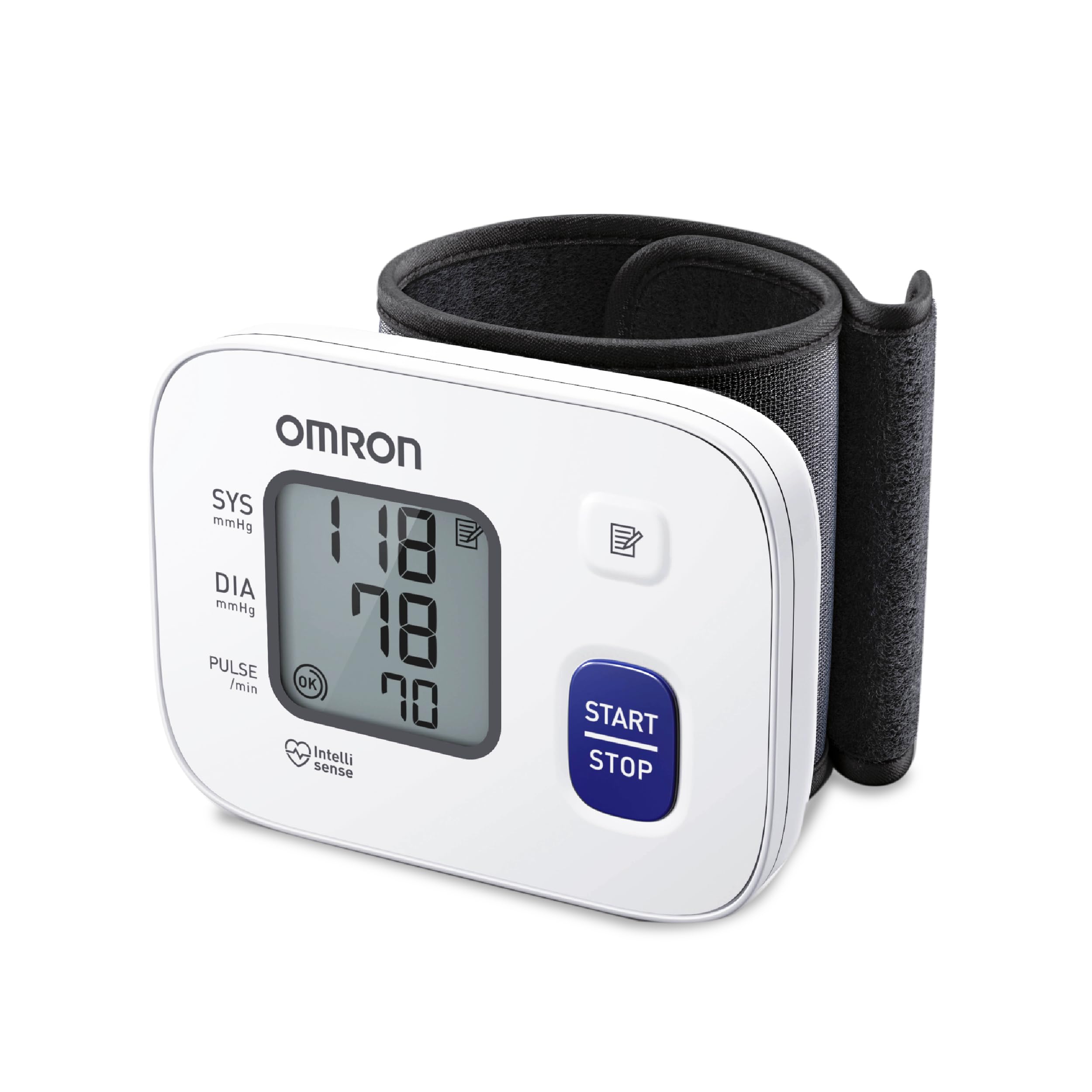 Omron HEM 6161 Fully Automatic Wrist Blood Pressure Monitor with Intellisense Technology, Cuff Wrapping Guide and Irregular Heartbeat Detection for Most Accurate Measurement (White)-image-10