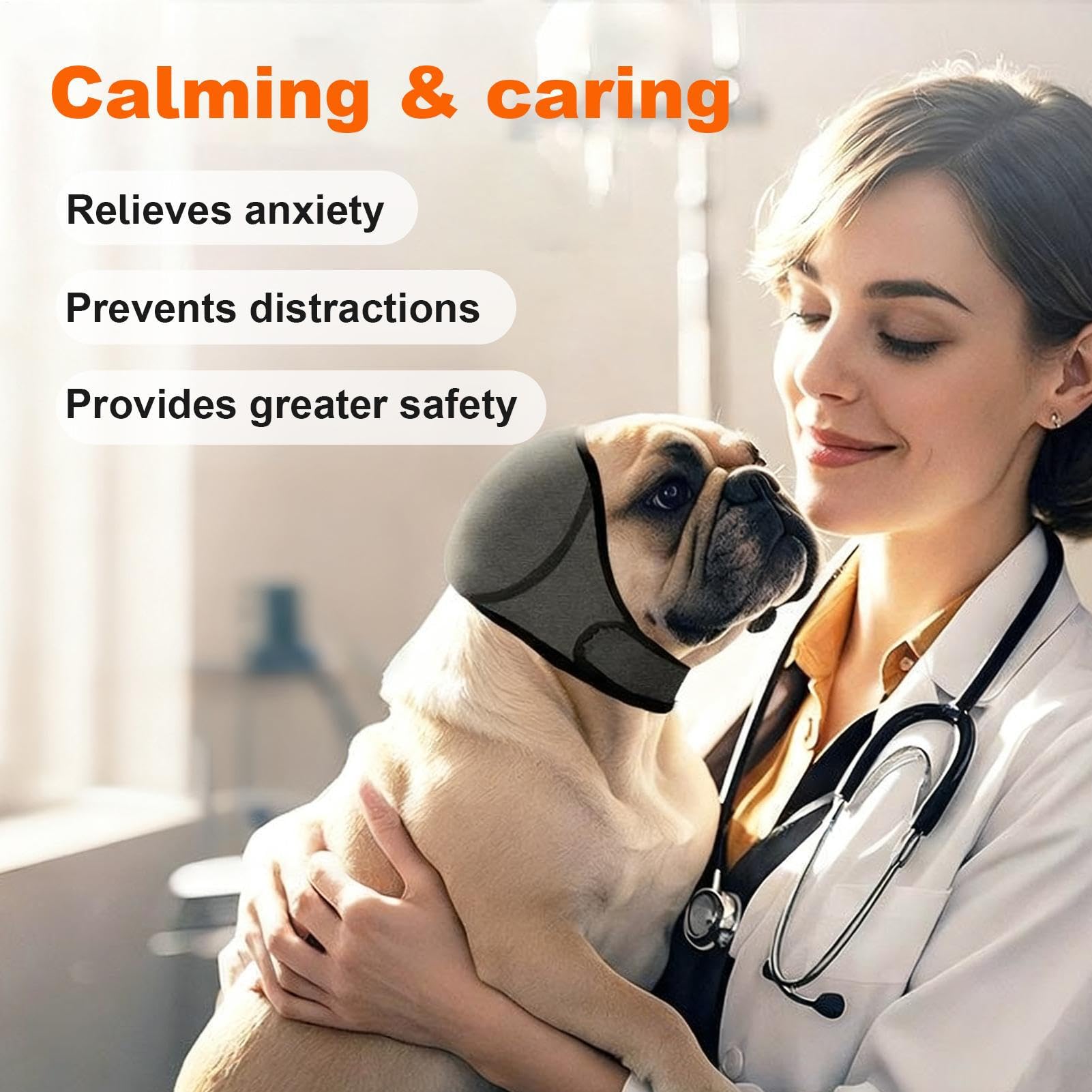 Orejeras para perros, tapones para los oídos impermeables, protección auditiva para perros, protección acústica ajustable para la ansiedad, cómoda cubierta de oído, protección contra el ruido en
