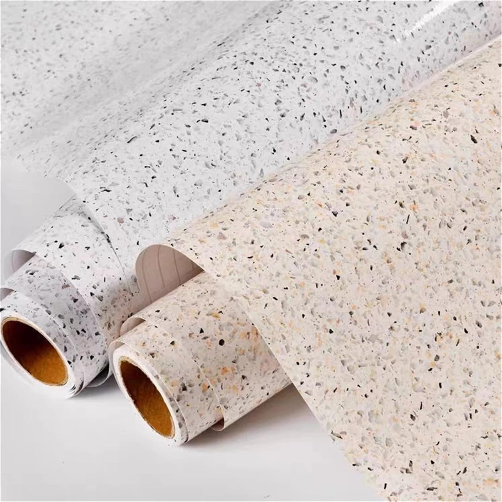 Comptoirs en Terrazzo Papier peint imperméable vinyle de granit blanc