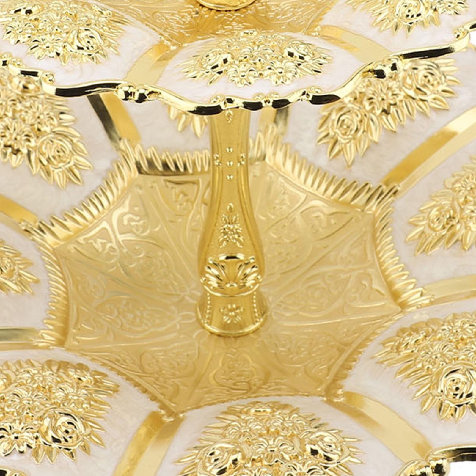 Hidyliu Alzata per Cupcake Elegante Espositore per Torta a 2 Livelli per Feste di Matrimonio in Lega Oro Argento (Oro bianco)