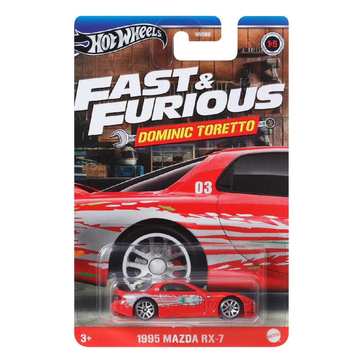 Hot Wheels FAST AND FURIOUS Dominic Toretto Auto 1995 MAZDA RX-7