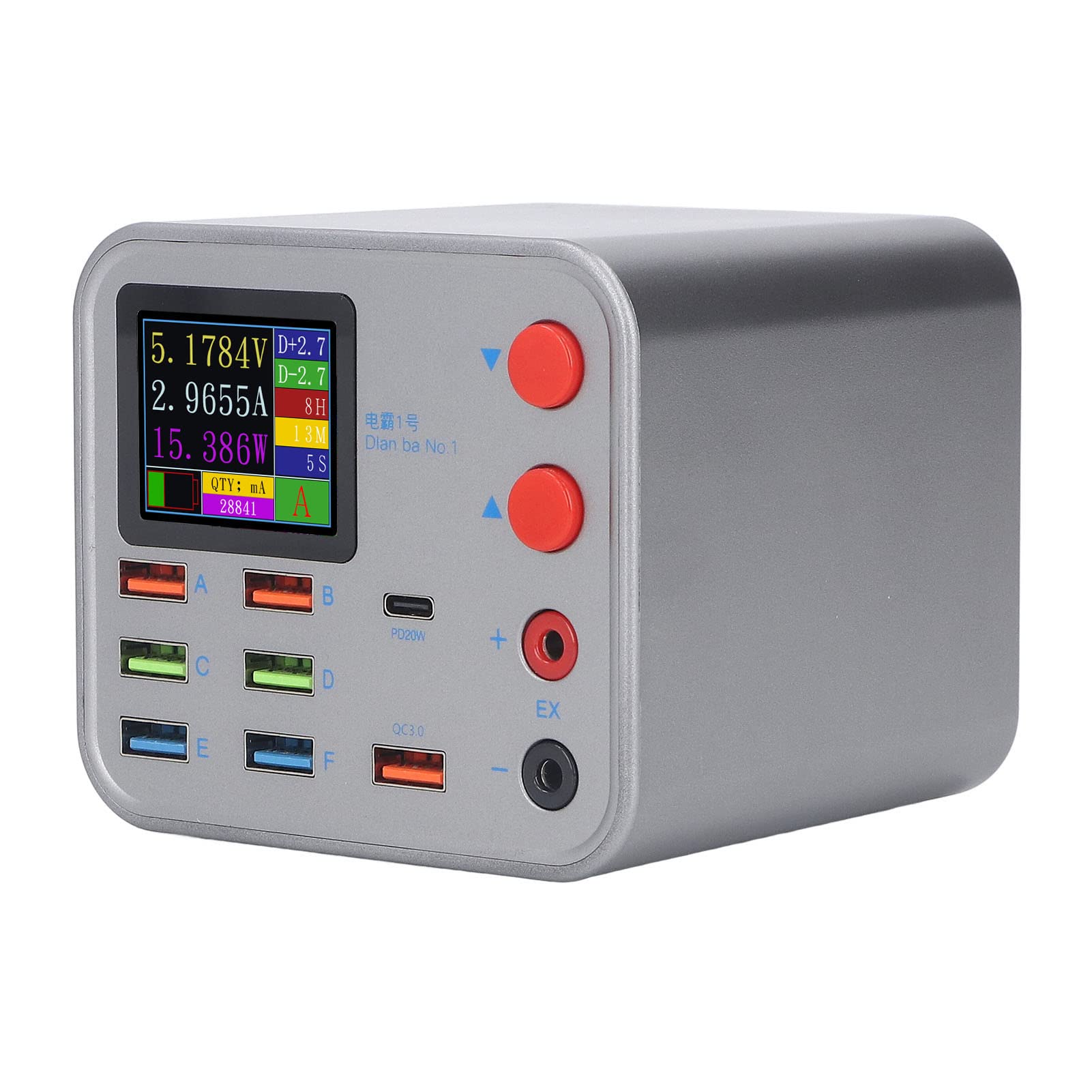 Stazione di Ricarica USB - Hub USB a 8 Porte - CaricatoreWireless - Adattatore di Alimentazione per Telefoni e Tablet